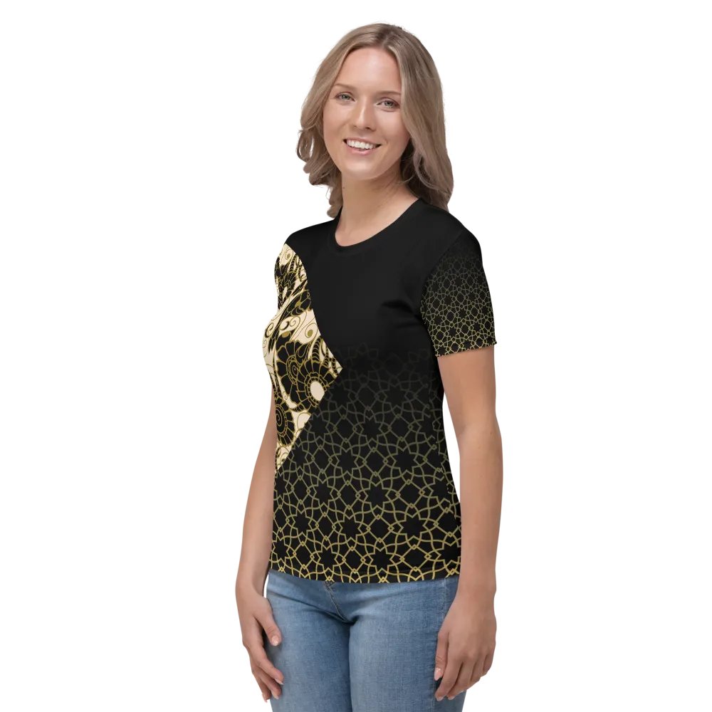 Black And Gold Patterned T-Shirt product image (3)