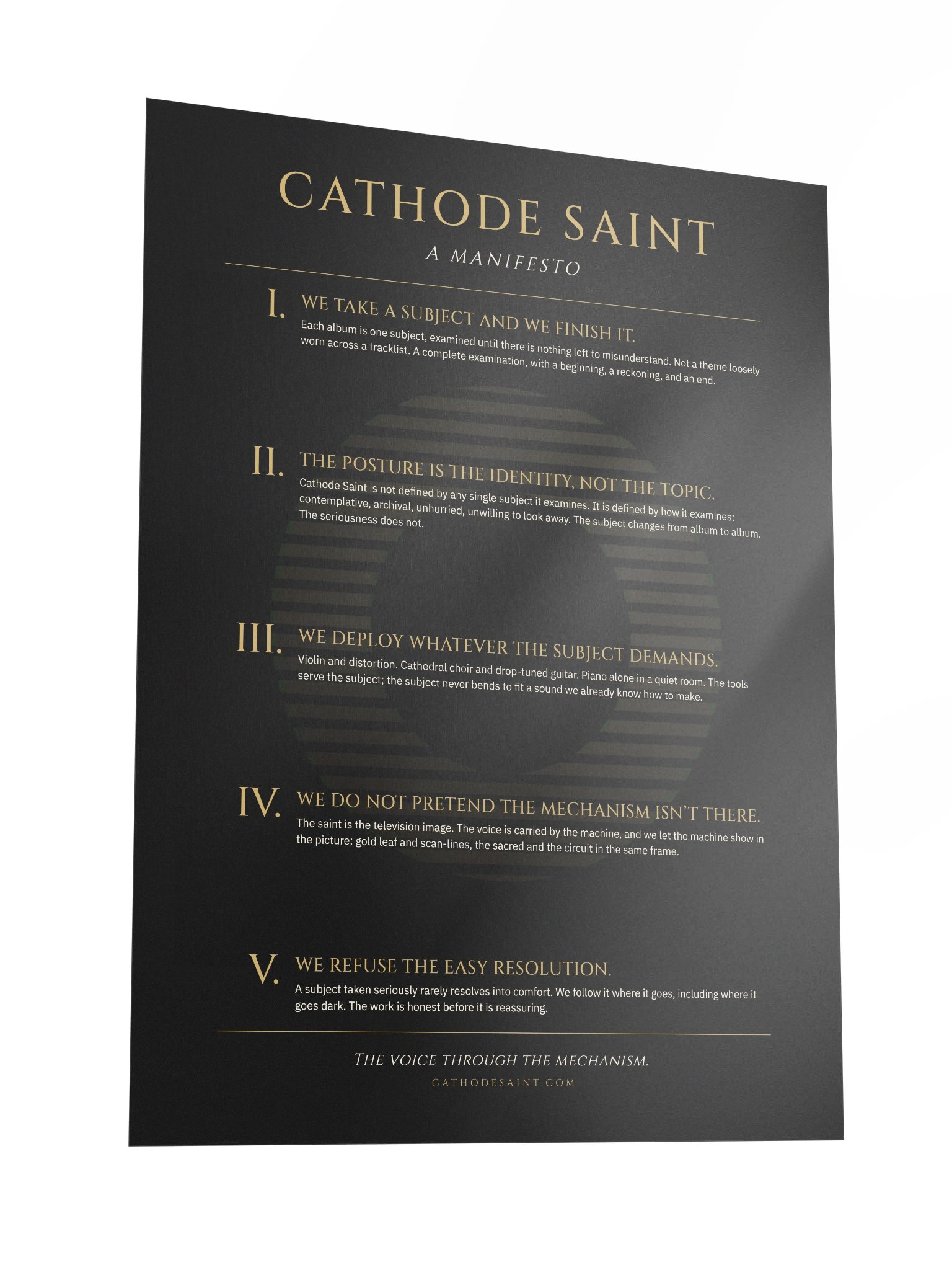 Cathode Saint Manifesto Poster product image (3)