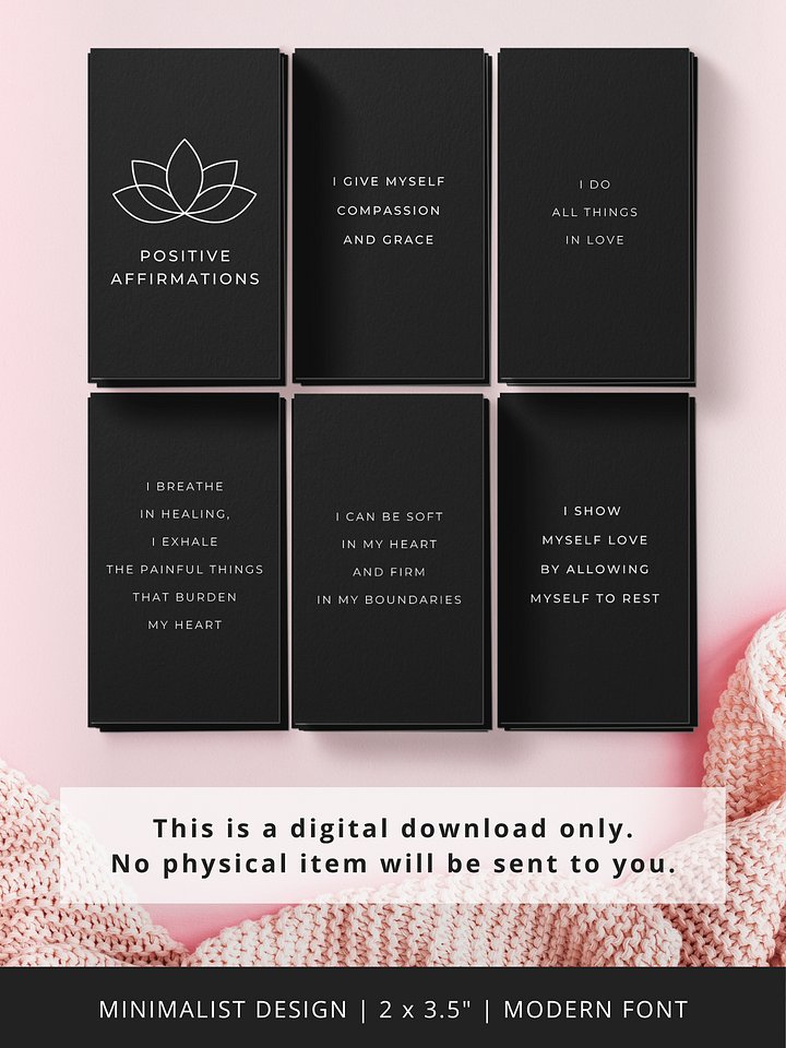 111 Affirmation Cards for Positivity Printable Digital Download product image (2)