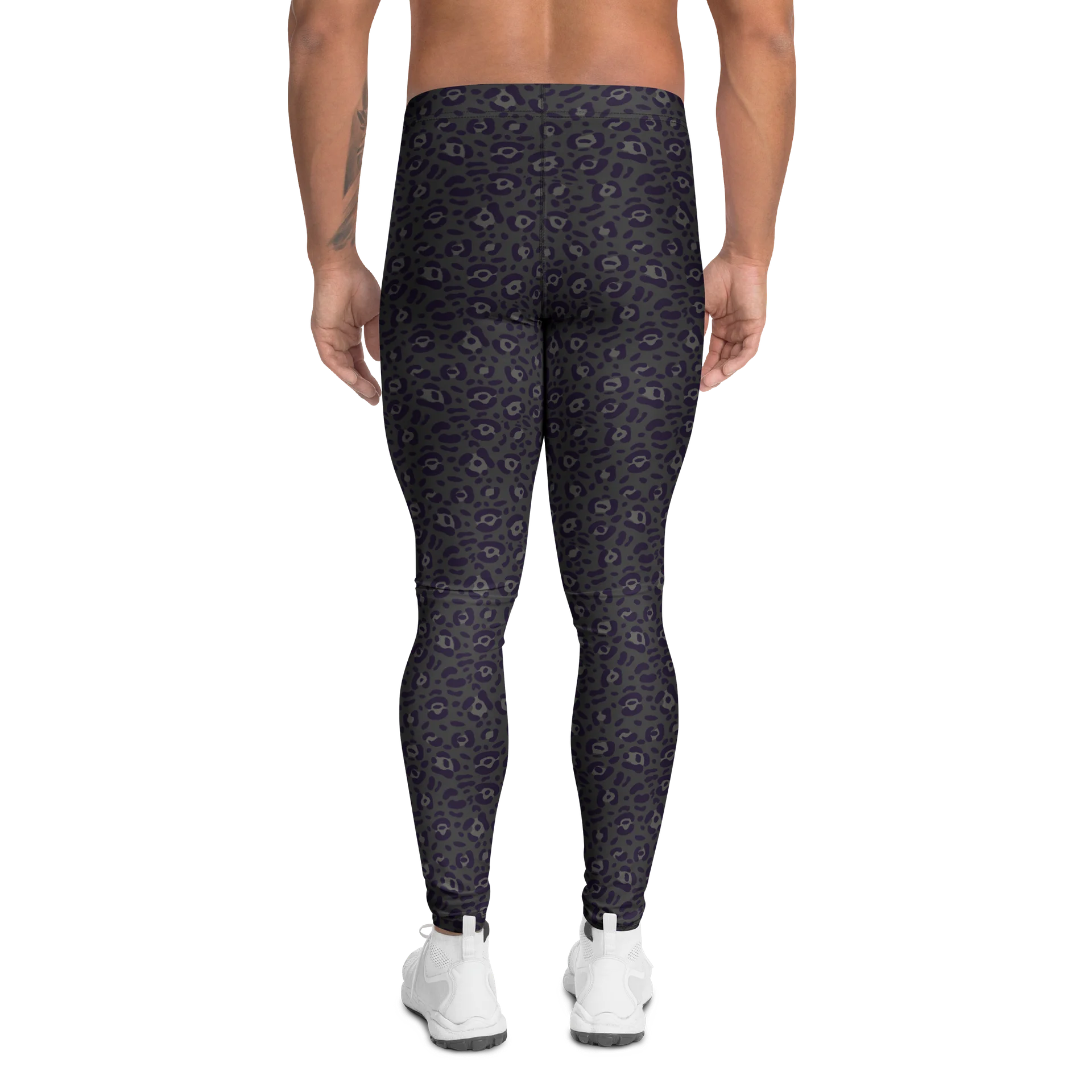 Comfortable Men's Leggings with Bold Black Leopard Print product image (2)