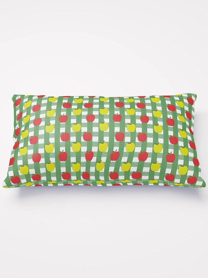 Apple Gingham in Green Pattern Pillow product image (2)
