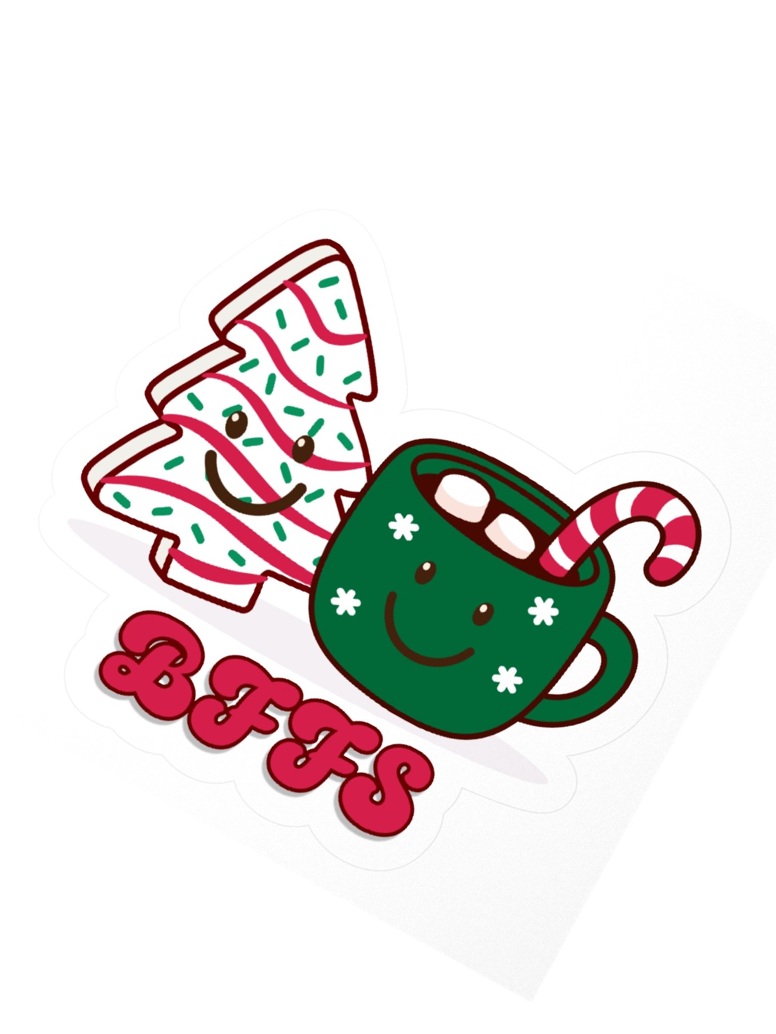 Christmas Cake and Hot Cocoa BFFs Sticker product image (2)