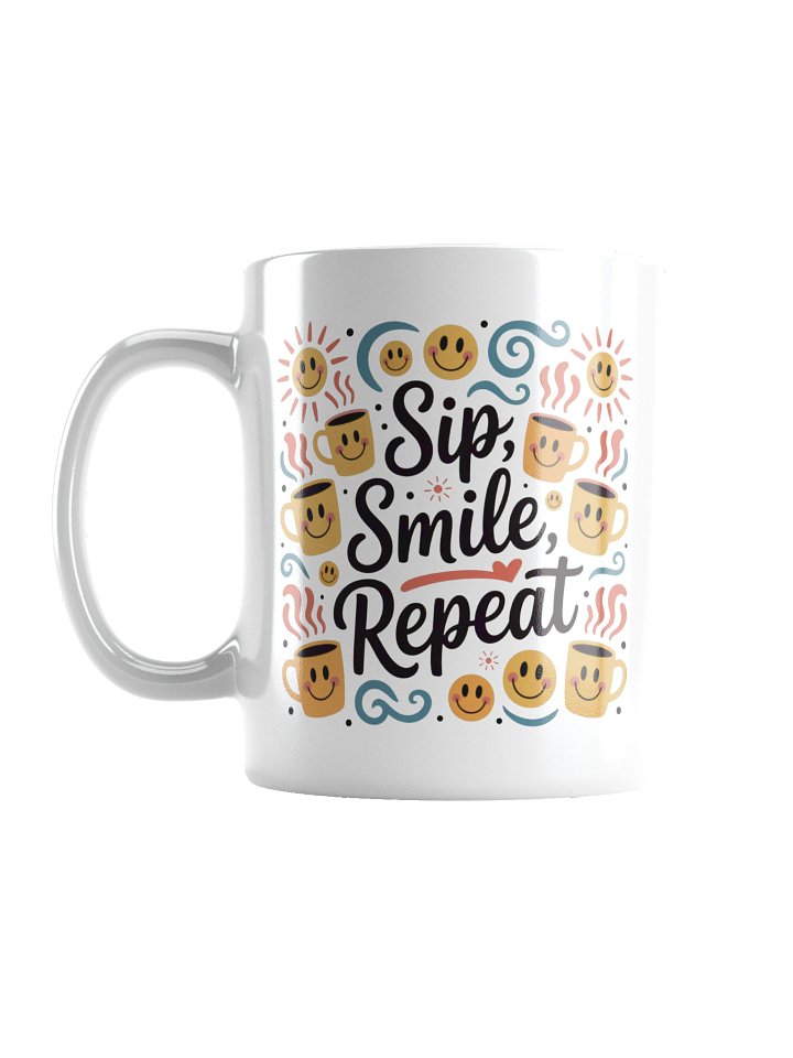 Sip Smile Repeat Coffee Mug – Fun Positive Lifestyle Gift product image (1)
