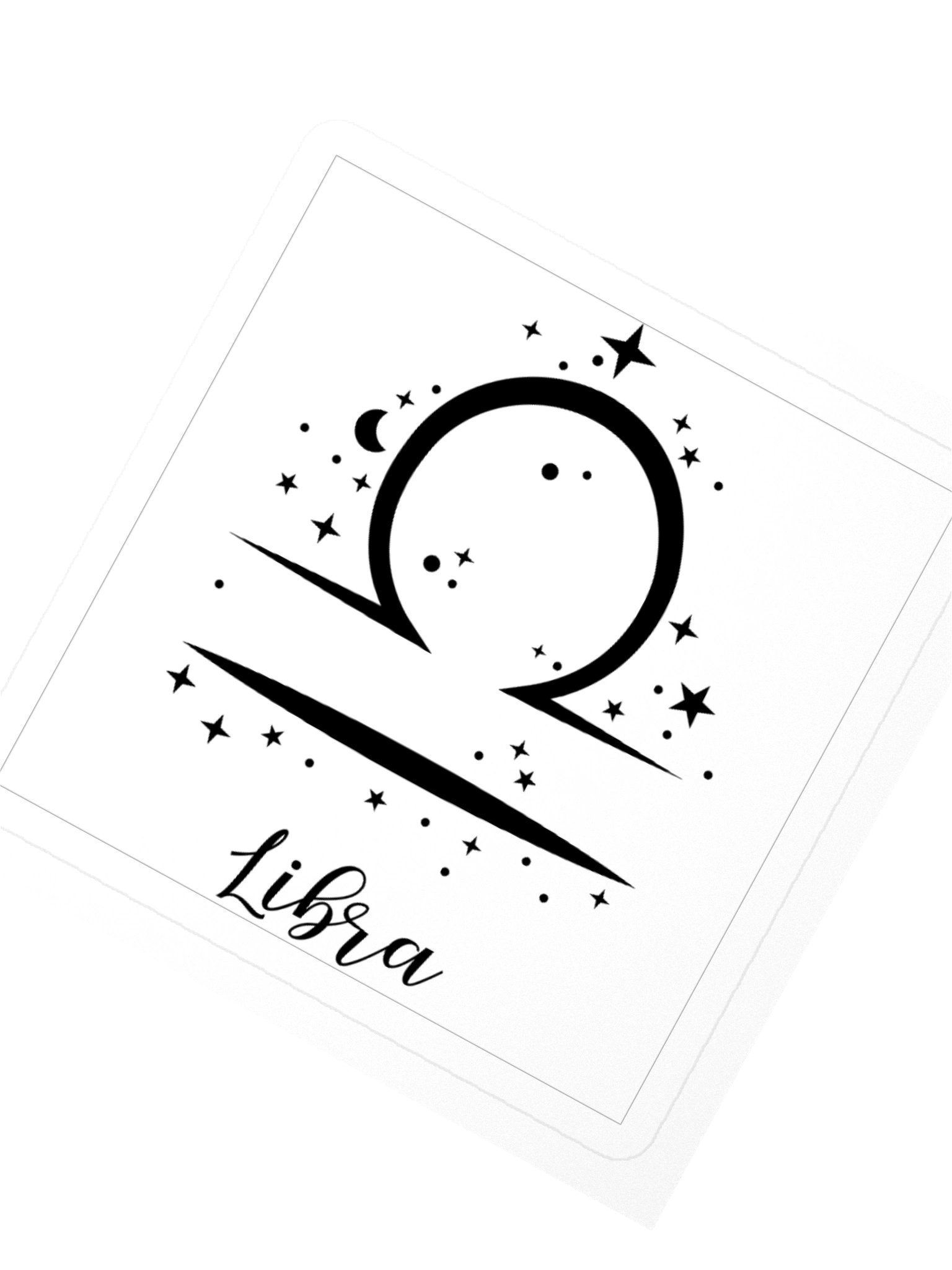 Libra Zodiac Sticker — Celestial Scales Line Art Design product image (2)