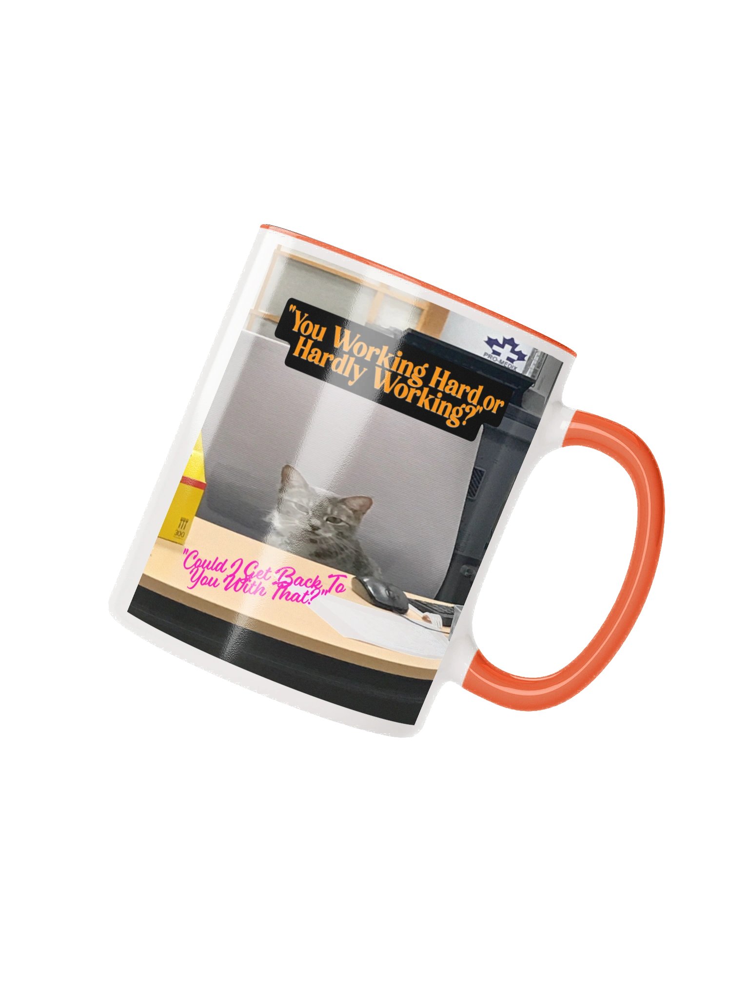 Hard Working Office Cat Ceramic Mug product image (2)