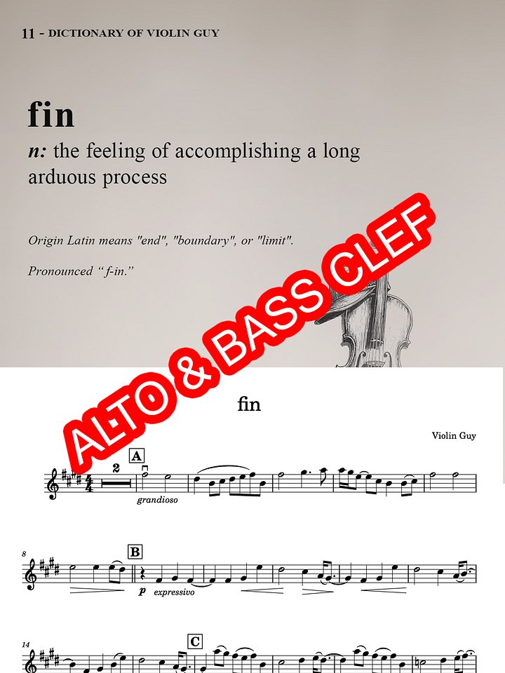 fin - Alto & Bass Clef product image (1)