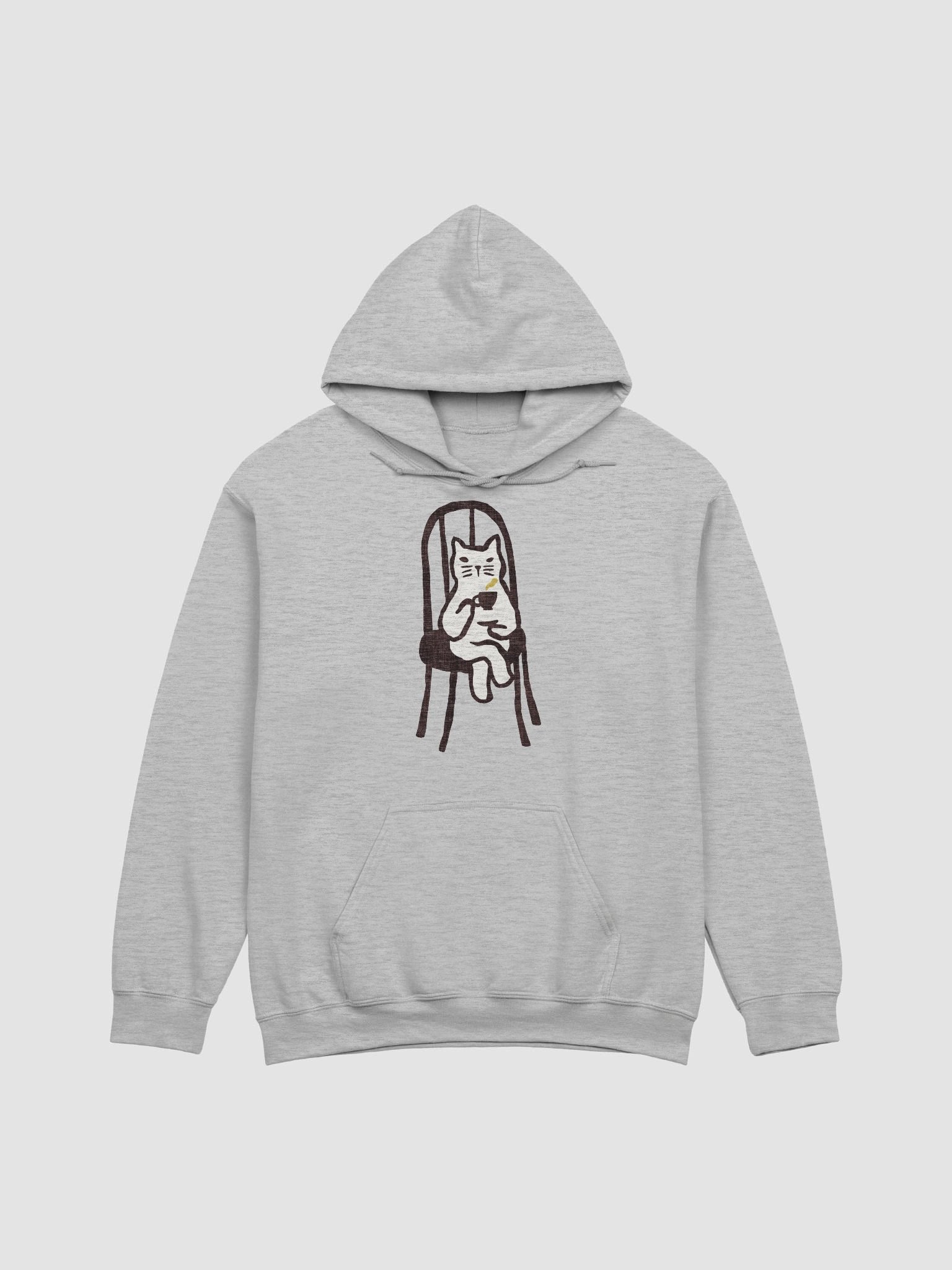 Afternoon tea with cat graphic hoodie product image (21)