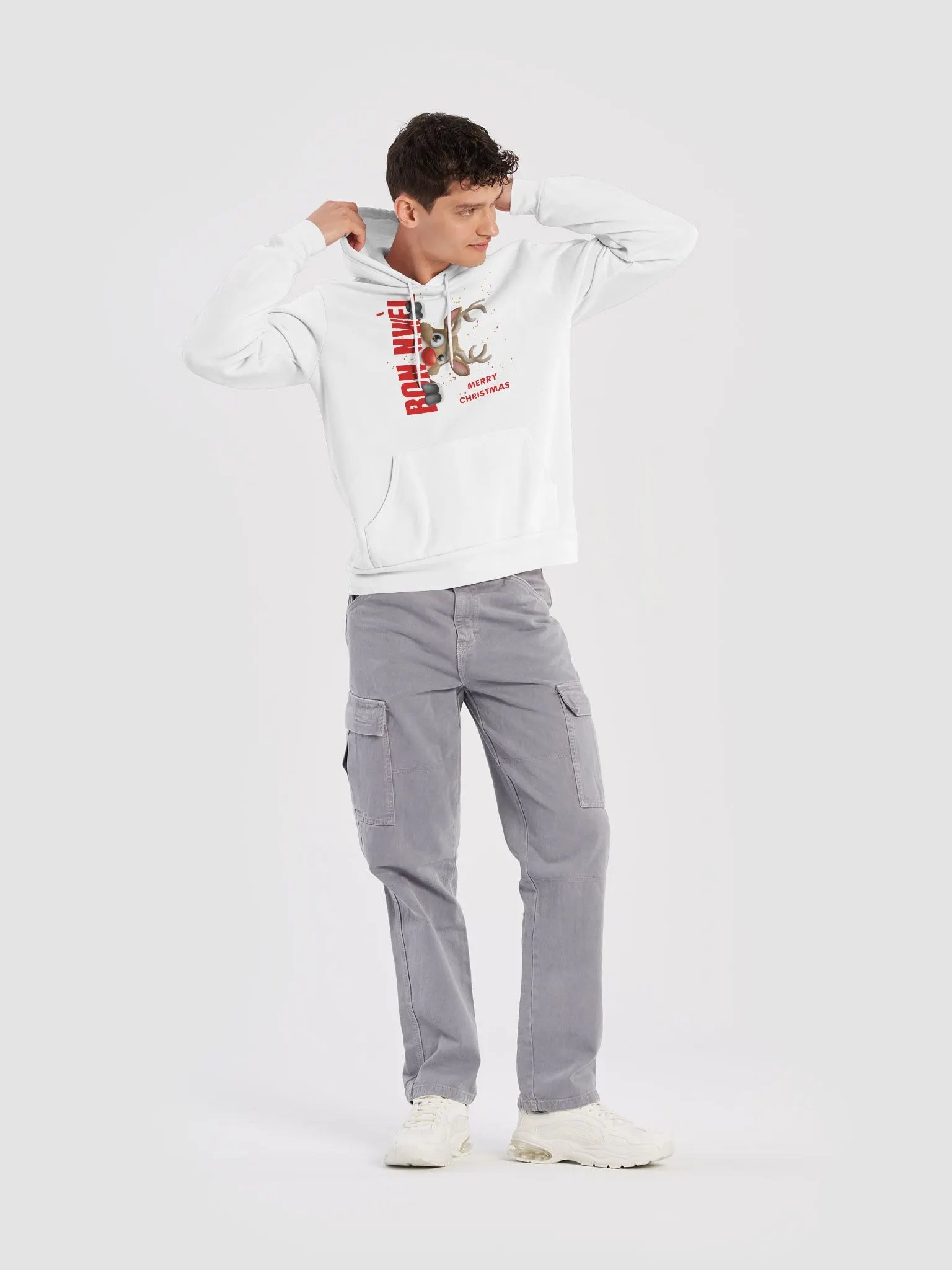 Bon Nwèl Cozy Reindeer Peek-a-Boo Hoodie product image (47)
