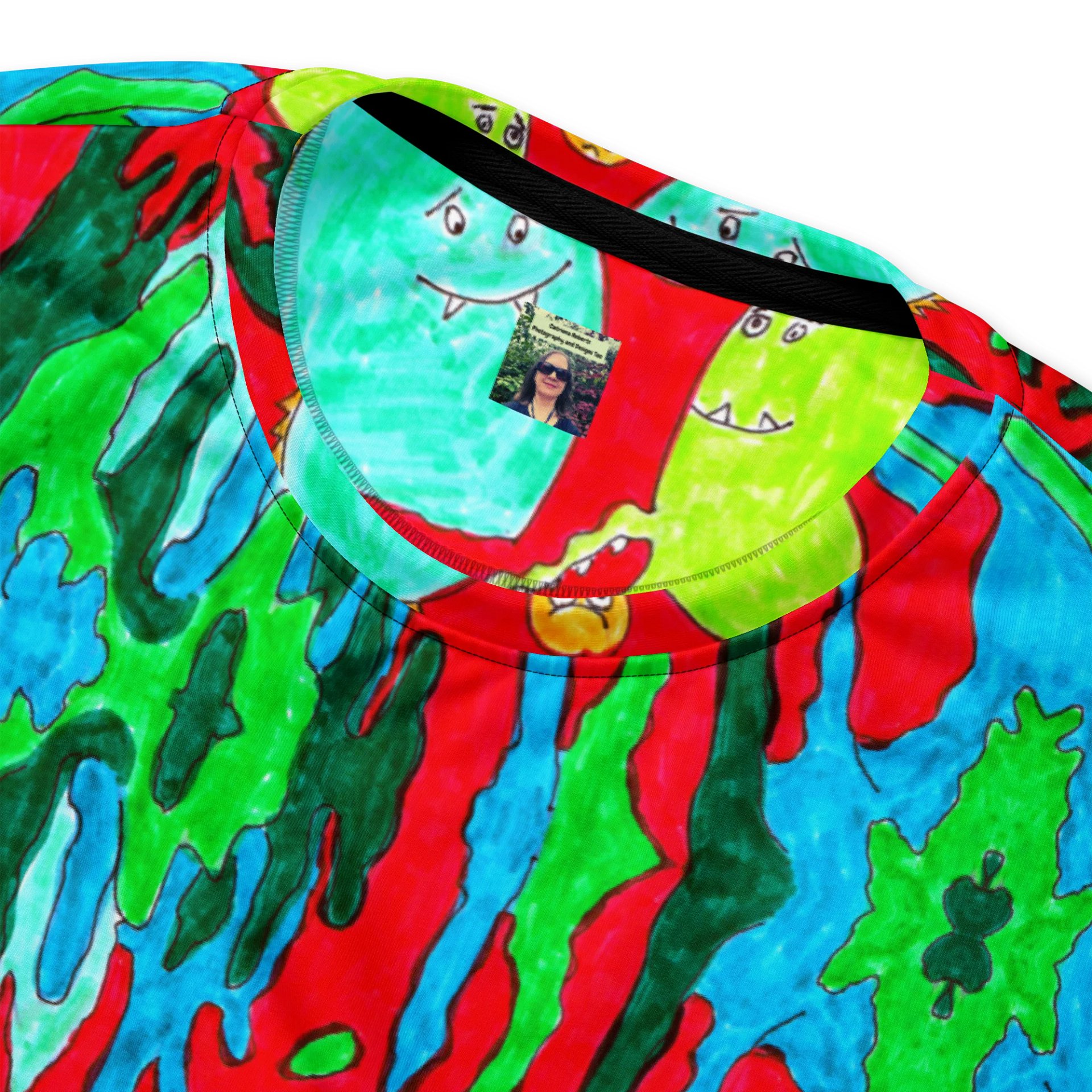 Abstract Doodle Monsters in Red All-Over Sweatshirt product image (8)