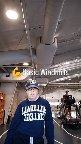 May seem easy, but thirty or so windmills really limbers your muscles for workout #gymmotivation #fitnessmotivation #workoutm...