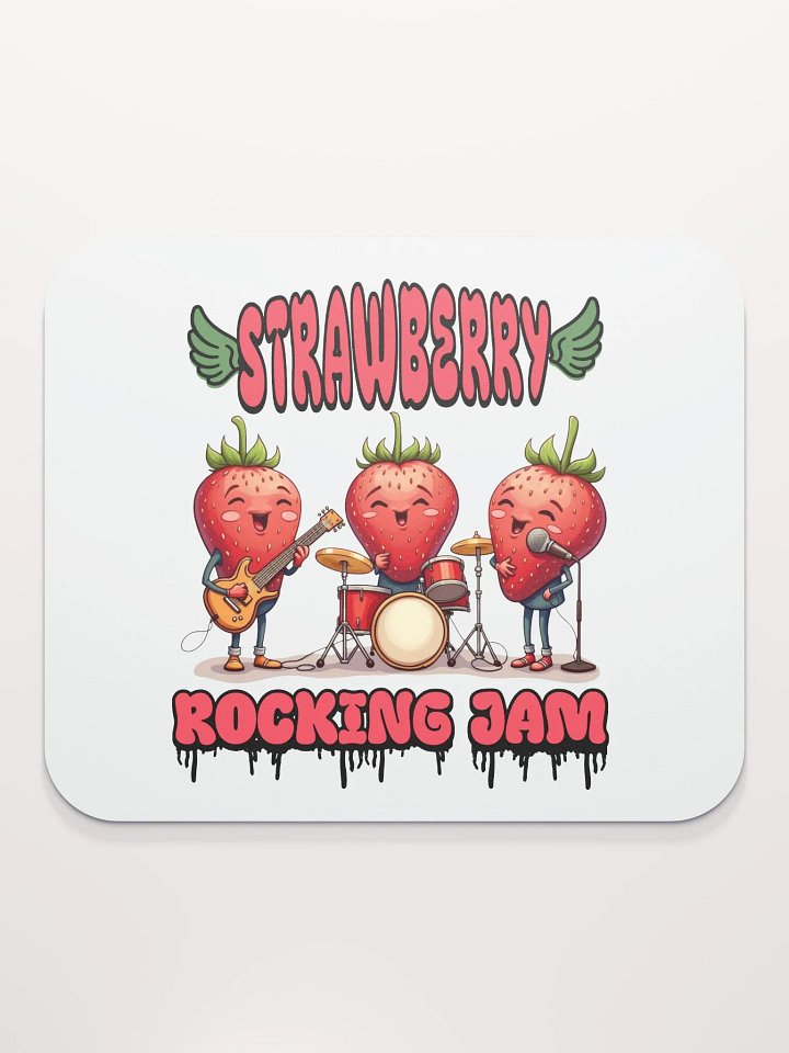 Strawberry Rocking Jam Band Mouse Pad product image (1)