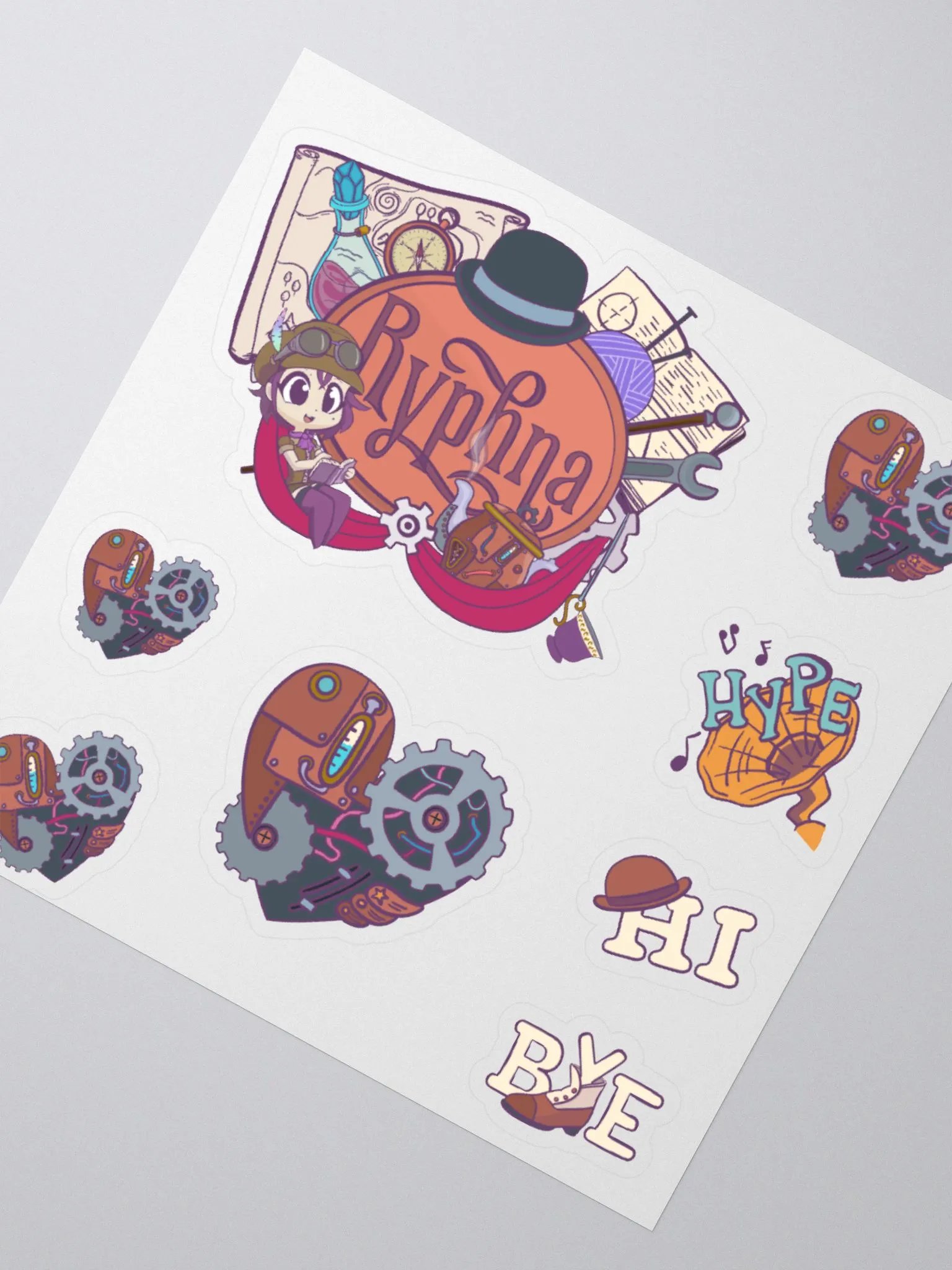 Steampunk Emote Collection - Die Cut Sticker product image (3)
