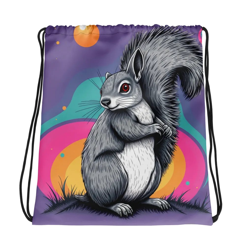 Vibrant Squirrel All-Over Drawstring Bag product image (1)