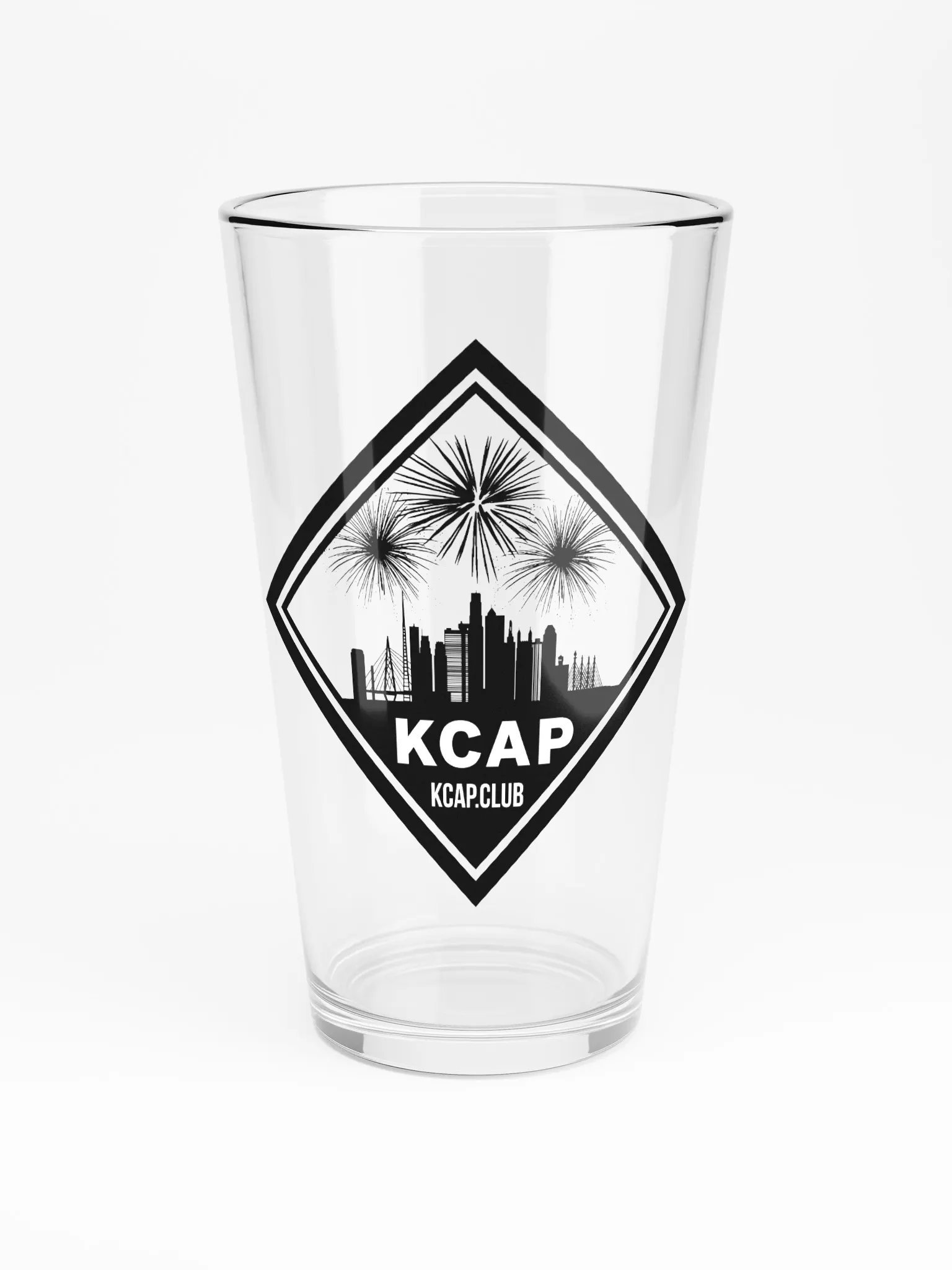 Clear Pint Glass = Black Logo product image (3)