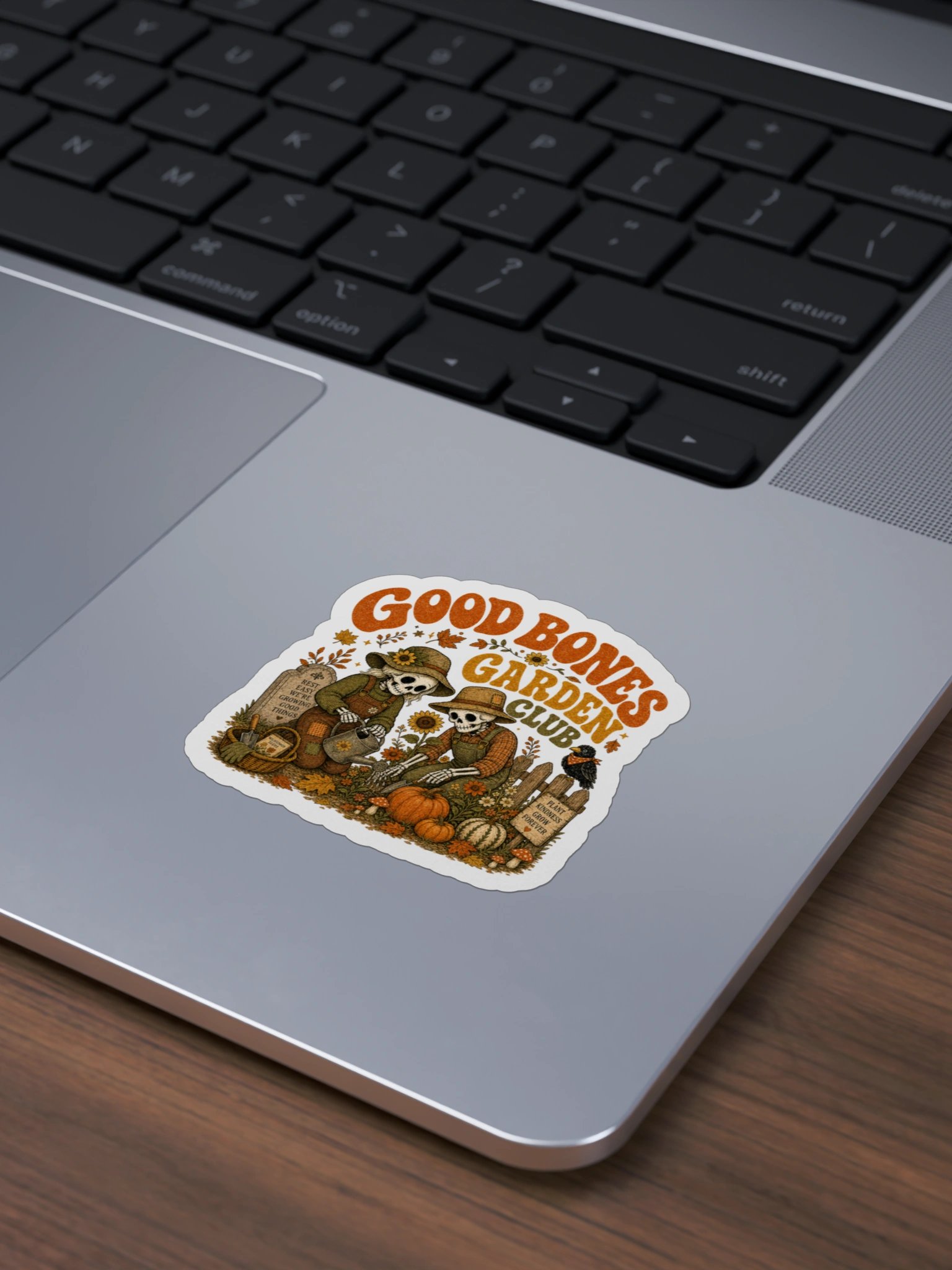 Good Bones Garden Club Skeleton Halloween Sticker product image (26)