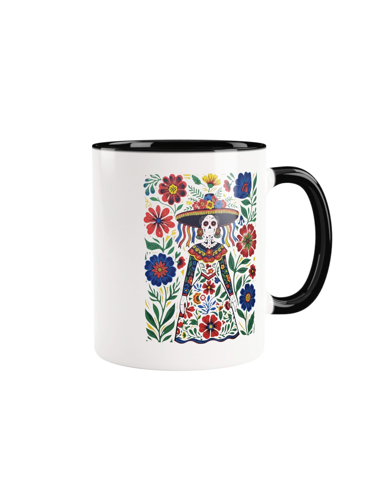 Day of the Dead Floral Skeleton Mug product image (6)