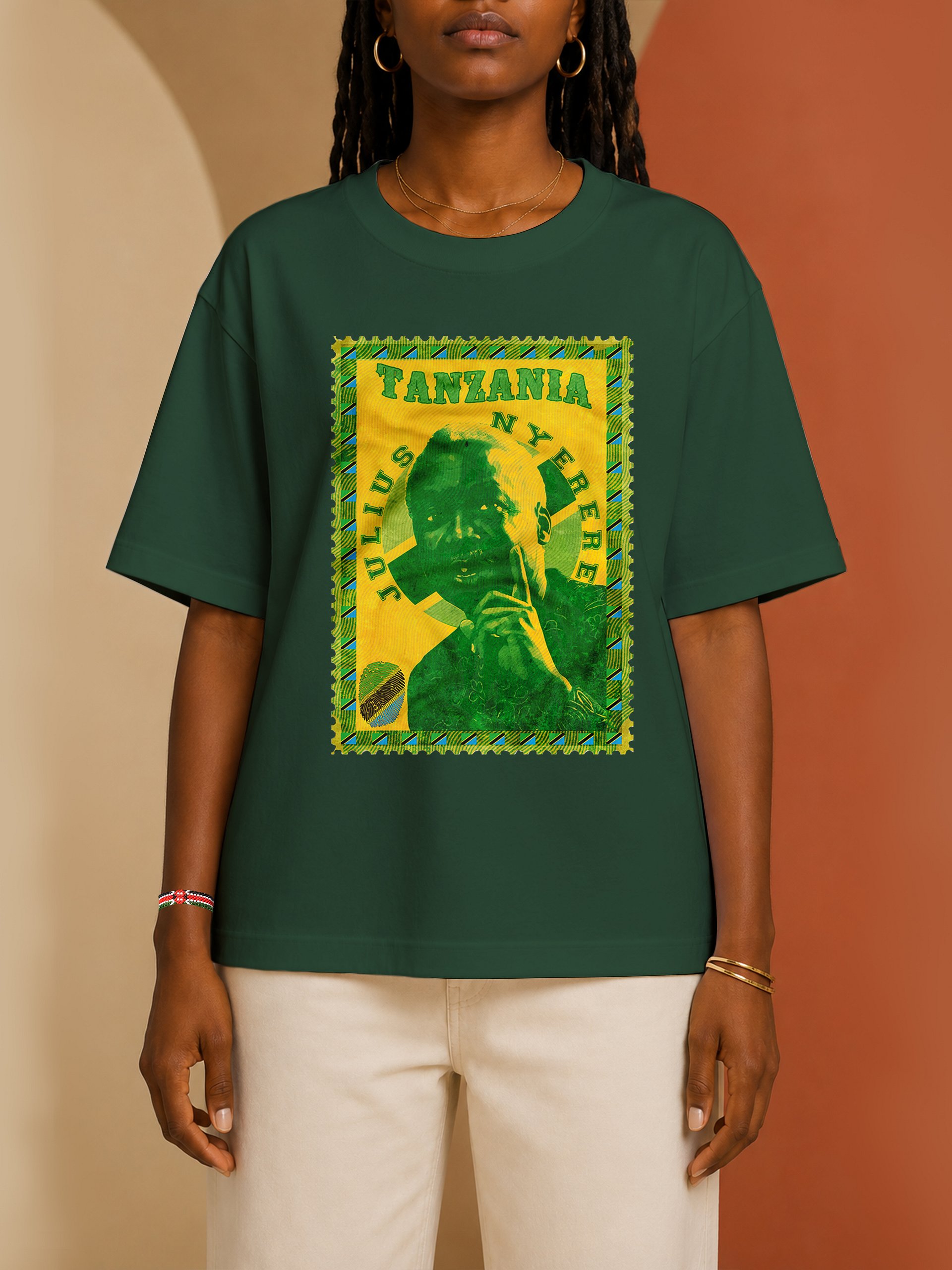 Julius Nyerere Vintage Postage Stamp T-Shirt | Mwalimu Nyerere Pan-African Tee product image (2)