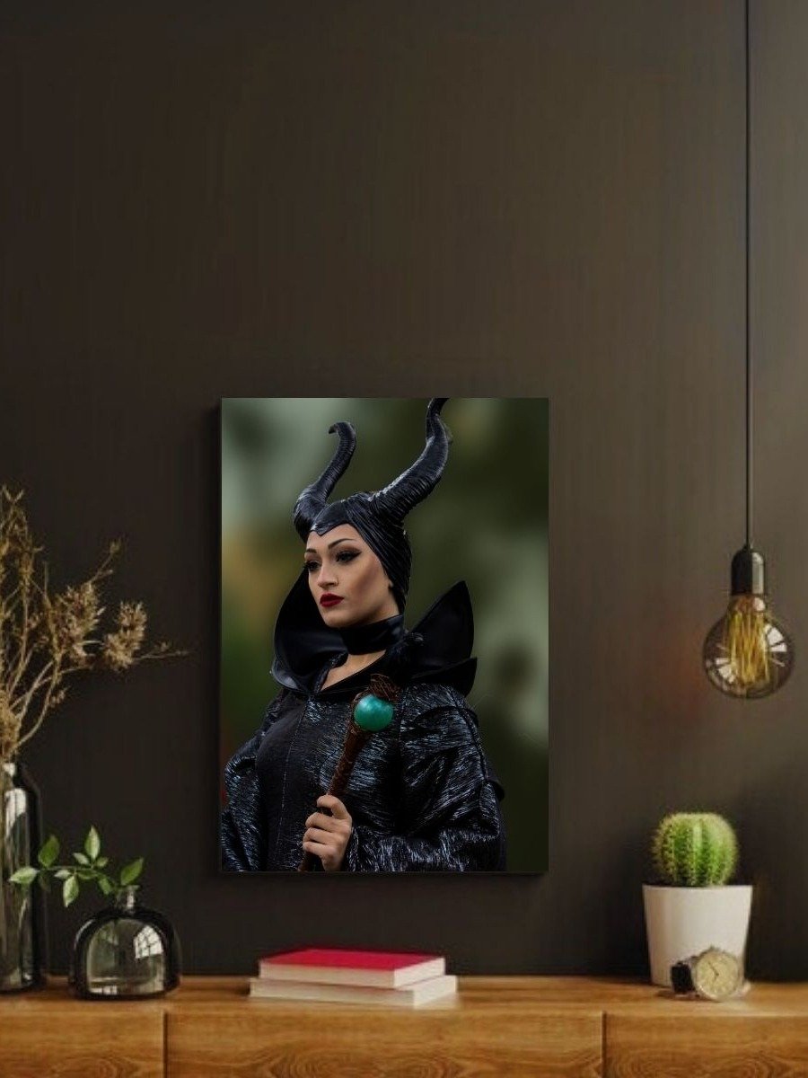 Maleficent Cosplay Horns Staff – Glossy 8x10 Metal Print product image (2)