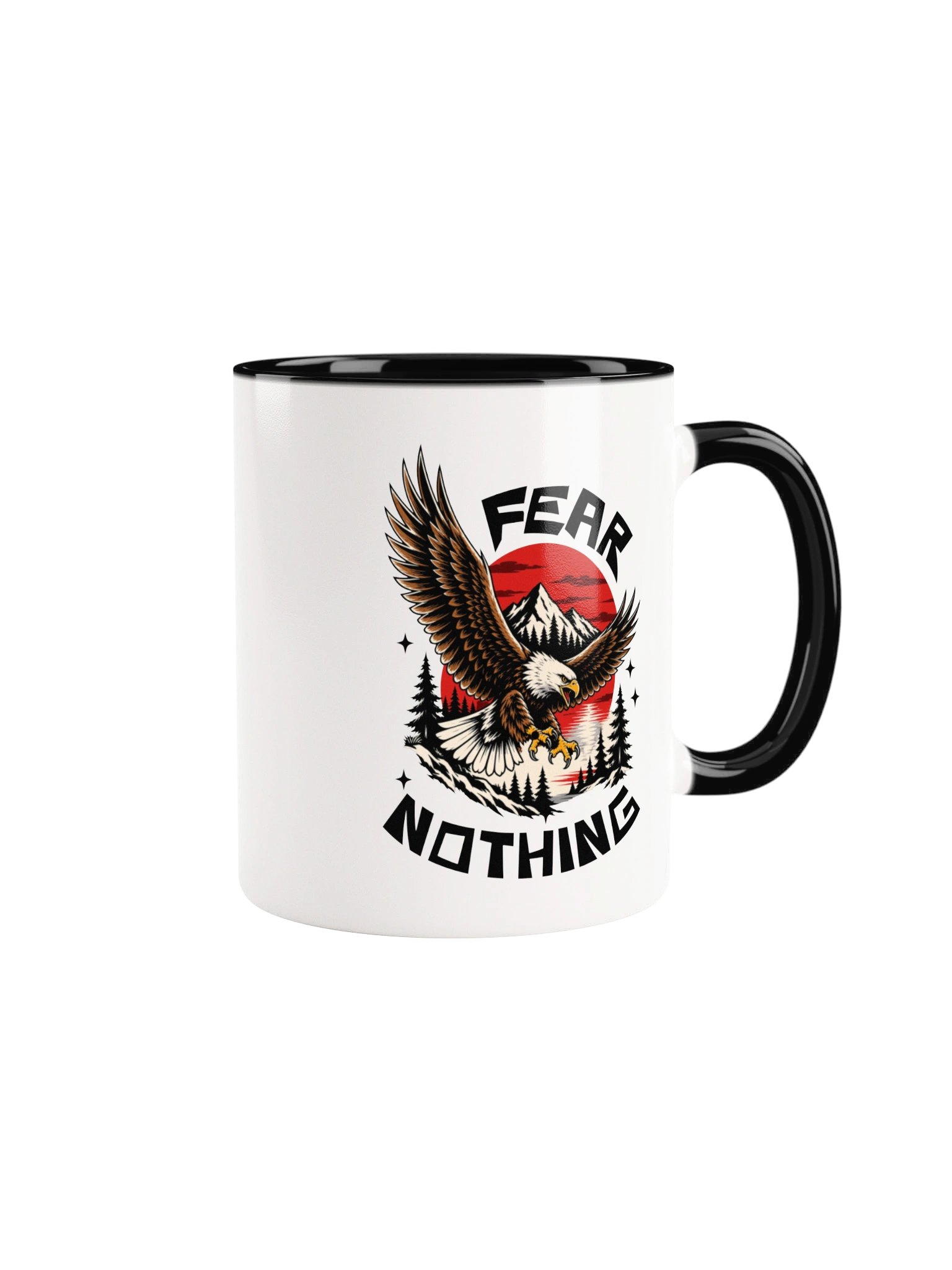 Fear Nothing | Eagle Graphic Coffee Mug | 11oz & 15 oz product image (4)