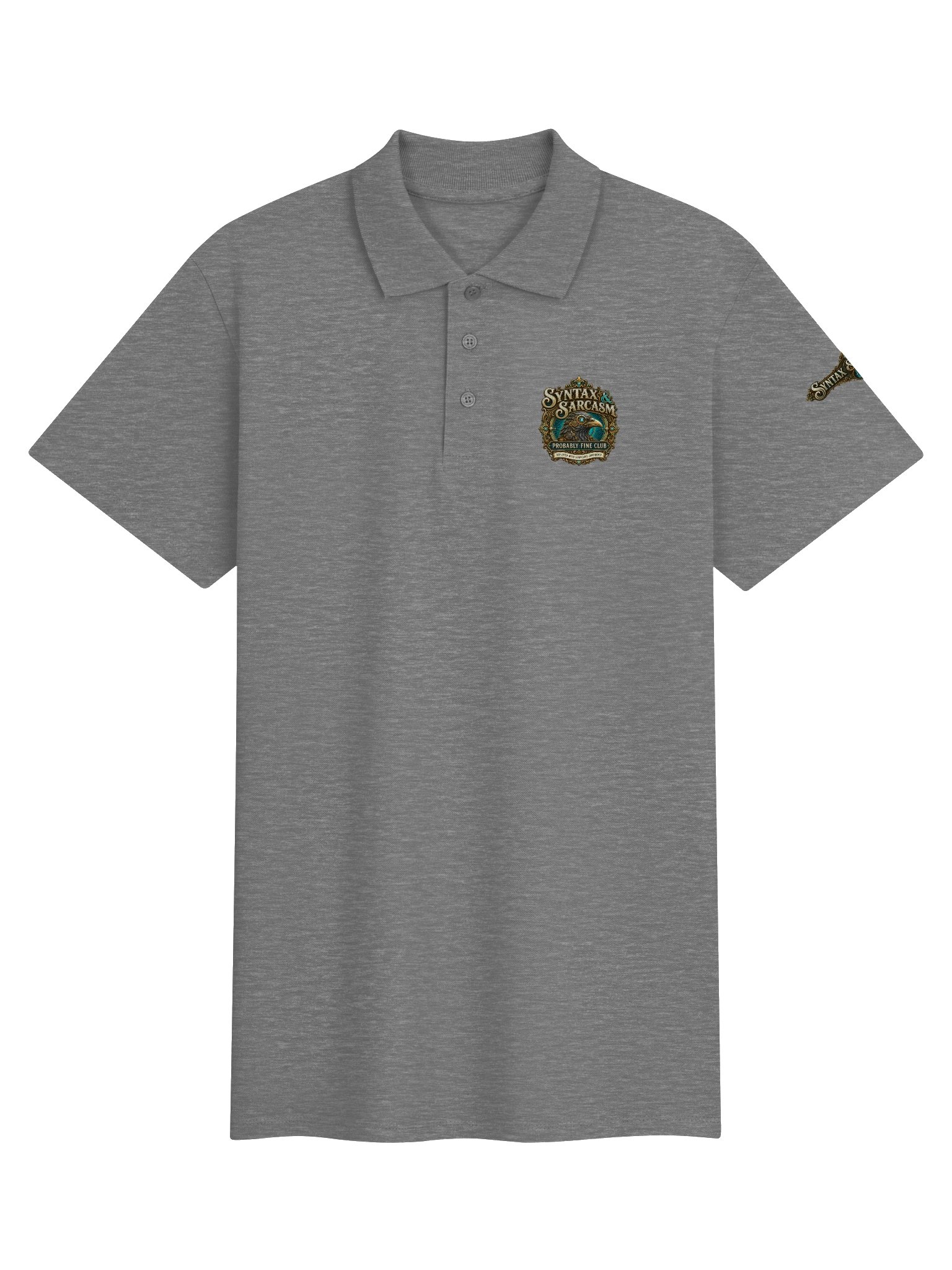 Syntax & Sarcasm Probably Fine Unisex Polo Shirt product image (51)