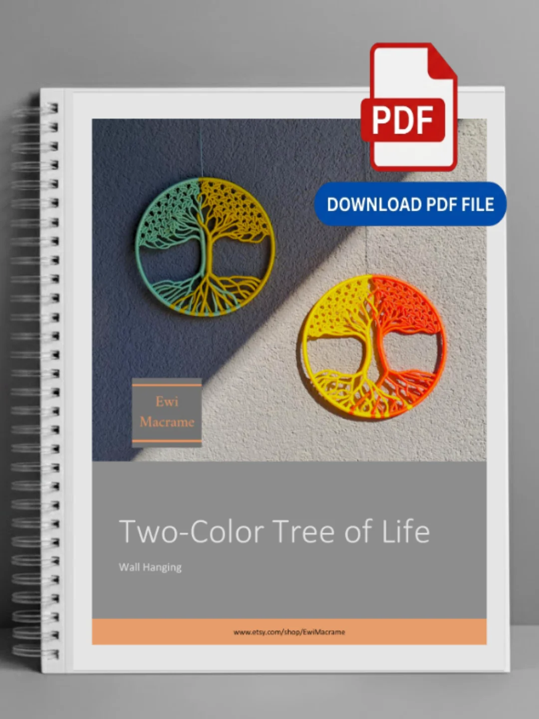 Micro Macrame Two Tone Tree — Photo Tutorial product image (1)