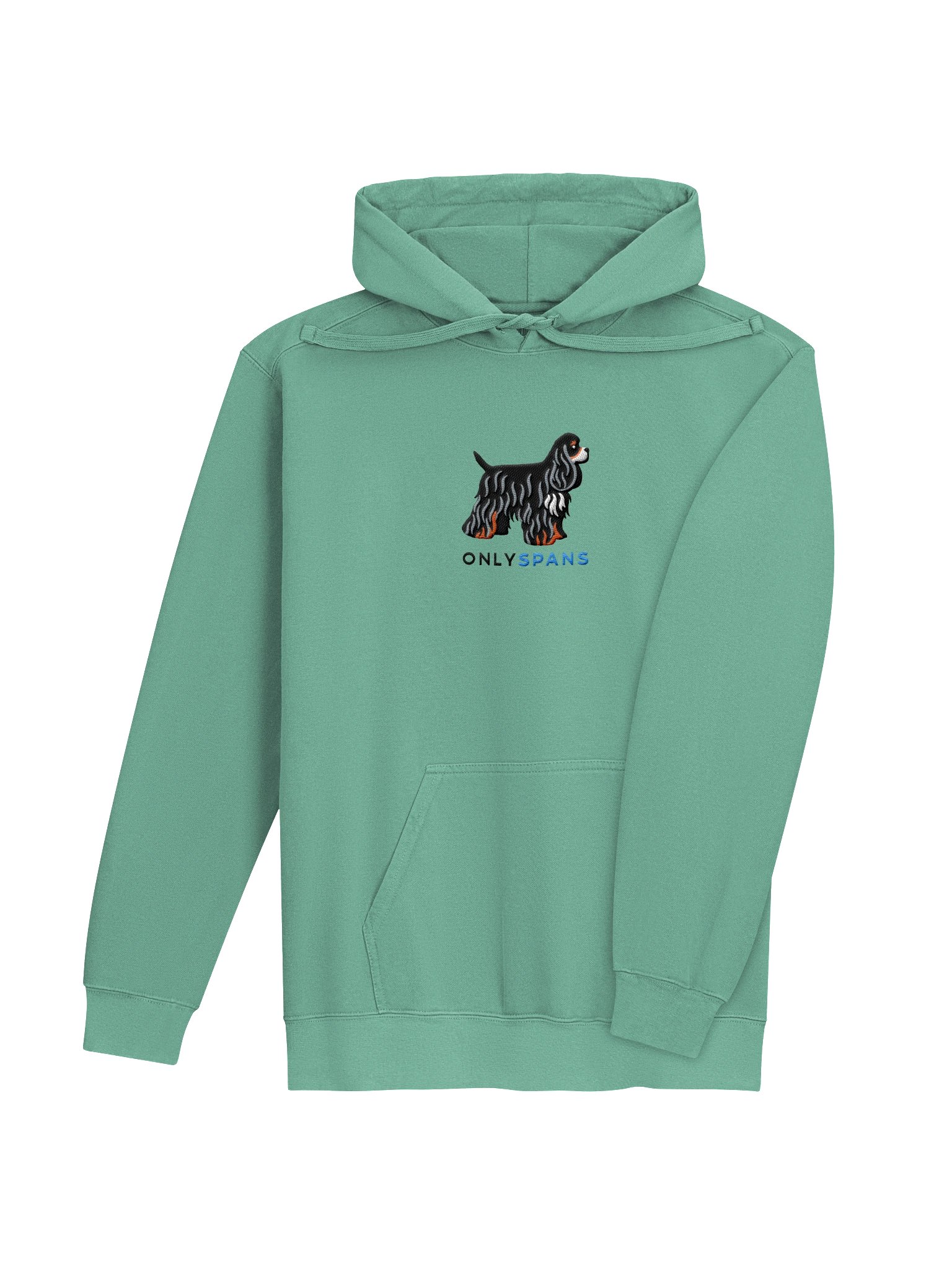 Only Spans Premium Hoodie (Embroidered) of an American Cocker Spaniel(Tricolor) product image (20)