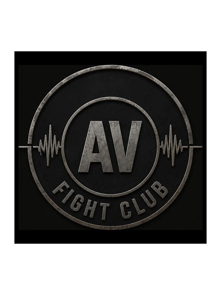 AV FIGHT CLUB LOGO STICKER (ROUND WAVE) product image (1)