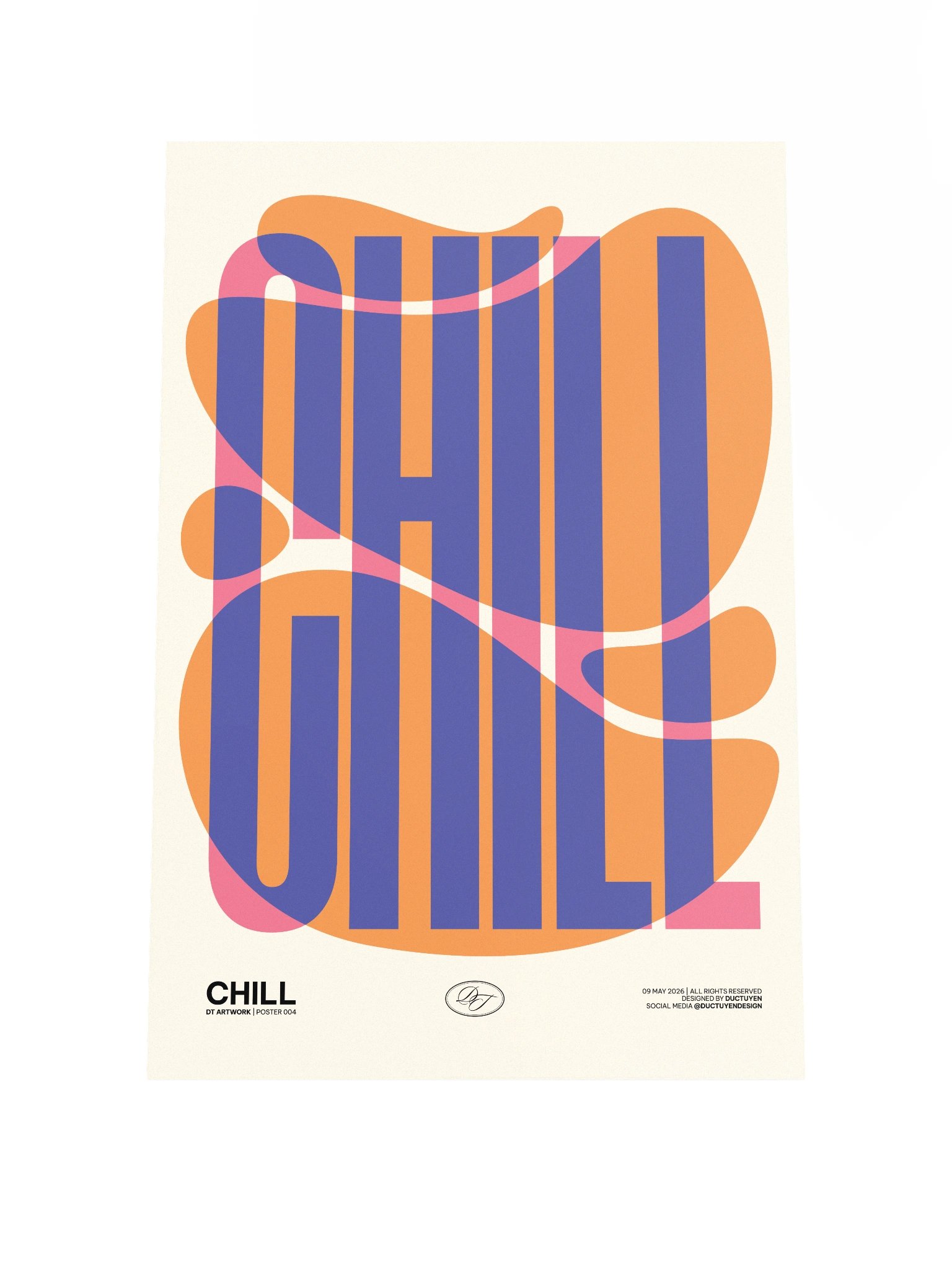 "CHILL" Typography Print Poster (Unframe) product image (4)