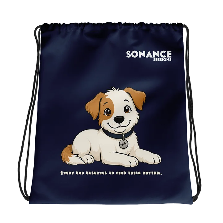 Sonance Dog Drawstring Bag (Lying Down) Navy product image (1)
