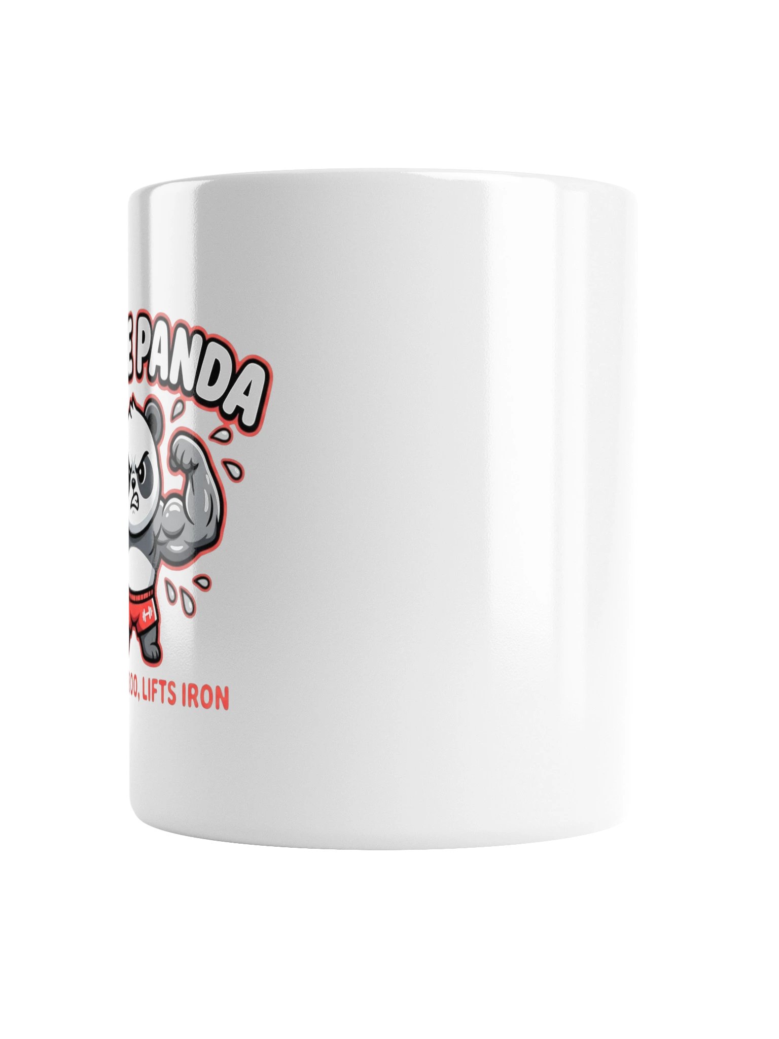 Swole Panda Gym Mug | Funny Fitness Coffee Cup | Weightlifting Motivation Gift for Gym Lovers | 11oz Ceramic product image (2)