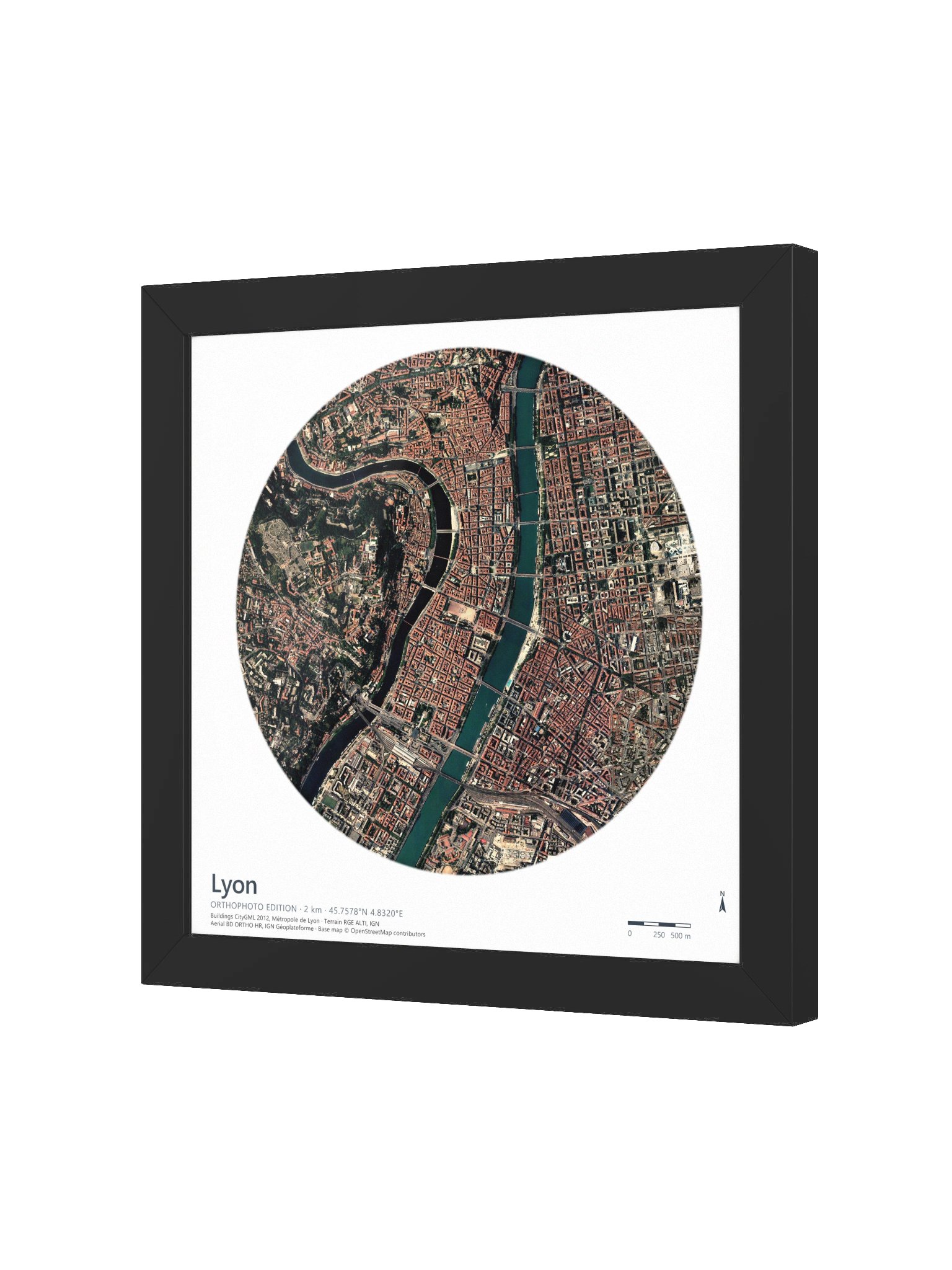 Lyon: 3D Aerial City Map product image (2)