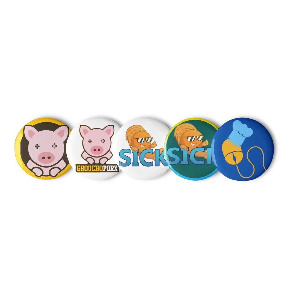 Grouchoporx Related Pin Badge Set product image (1)