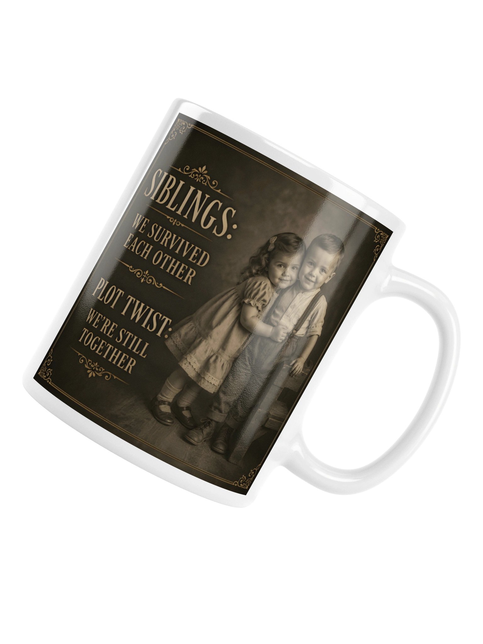 Siblings We Survived Each Other Mug | Plot Twist We're Still Together | Funny Vintage Sibling Gift product image (4)