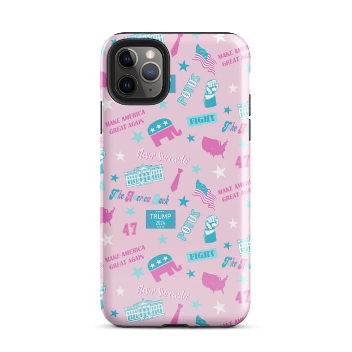 Trump 2024 Election-Themed Patriot Make America Great Again Pink Pattern Phone Case for iPhone product image (34)