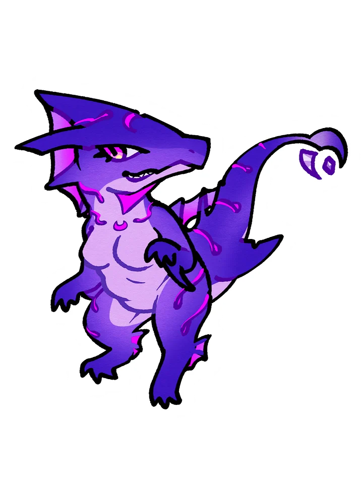 CHIBI DINO MOON STICKER product image (1)