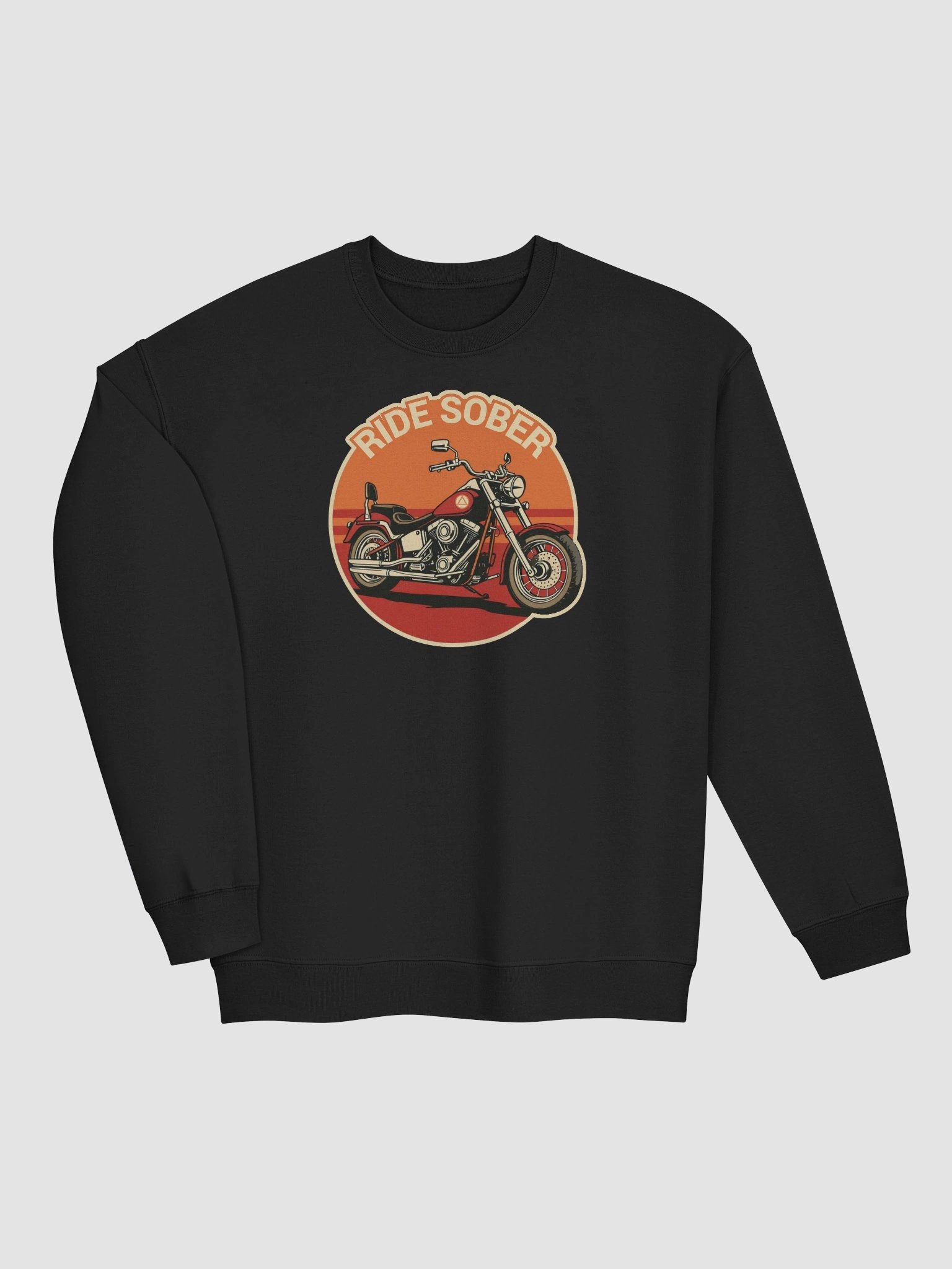 Ride Sober Motorcycle Riders | Recovery & Sobriety Sweatshirt product image (2)