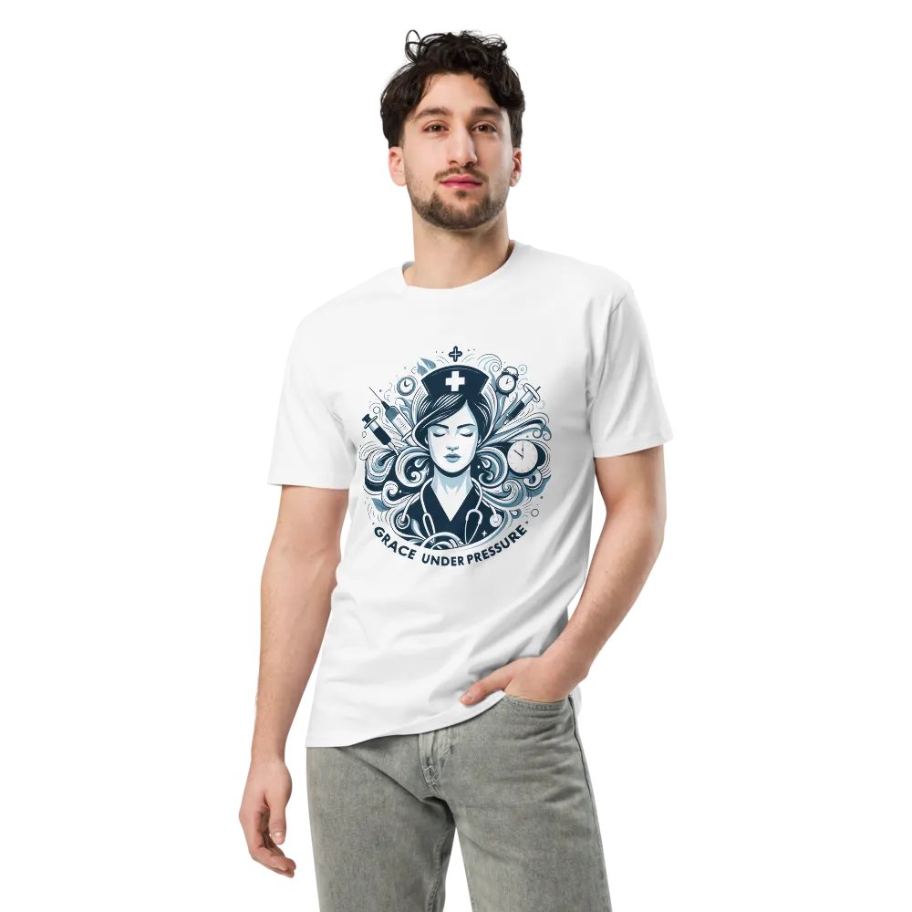 Grace Under Pressure Nurse Art Unisex Tee product image (3)