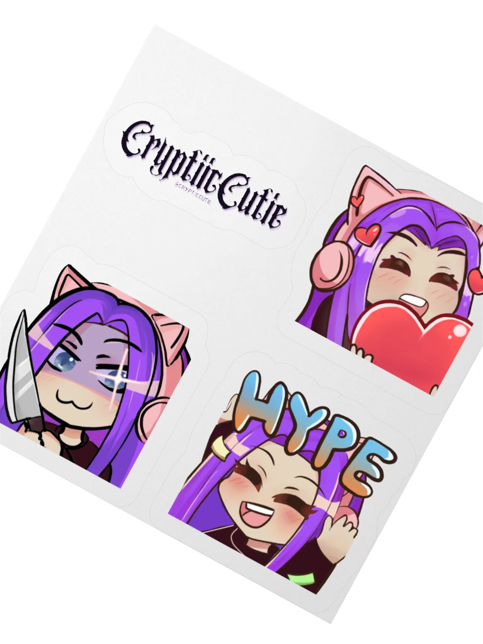 Cryptiic Purple Sticker Sheet product image (3)