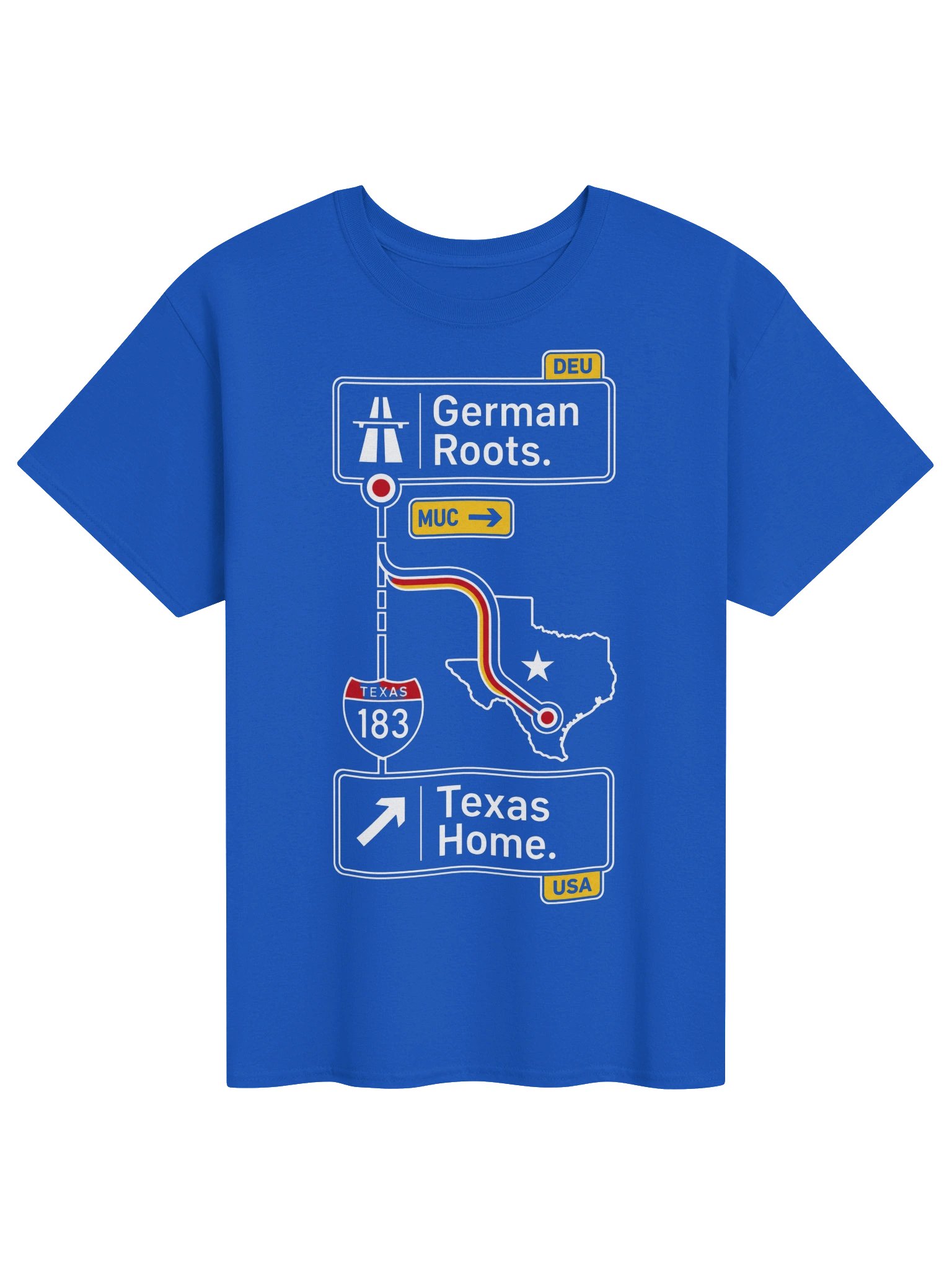German Roots Texas Home Highway Sign Tee product image (2)
