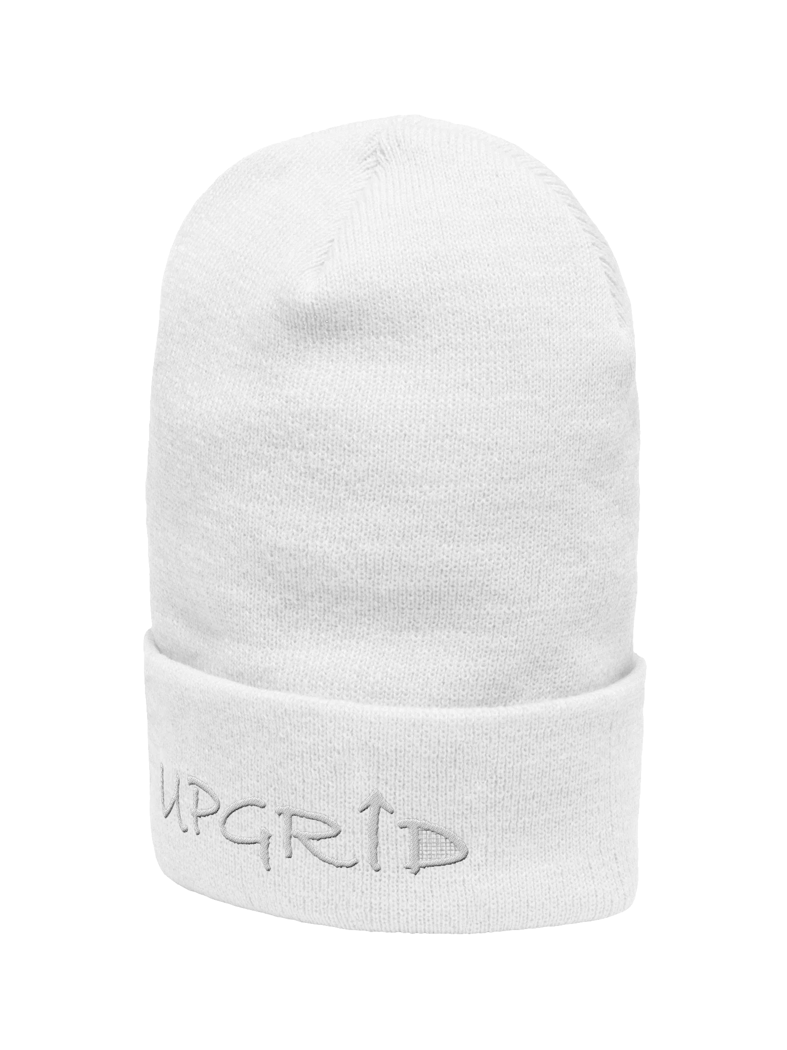 Upgrid White on White Beanie product image (2)