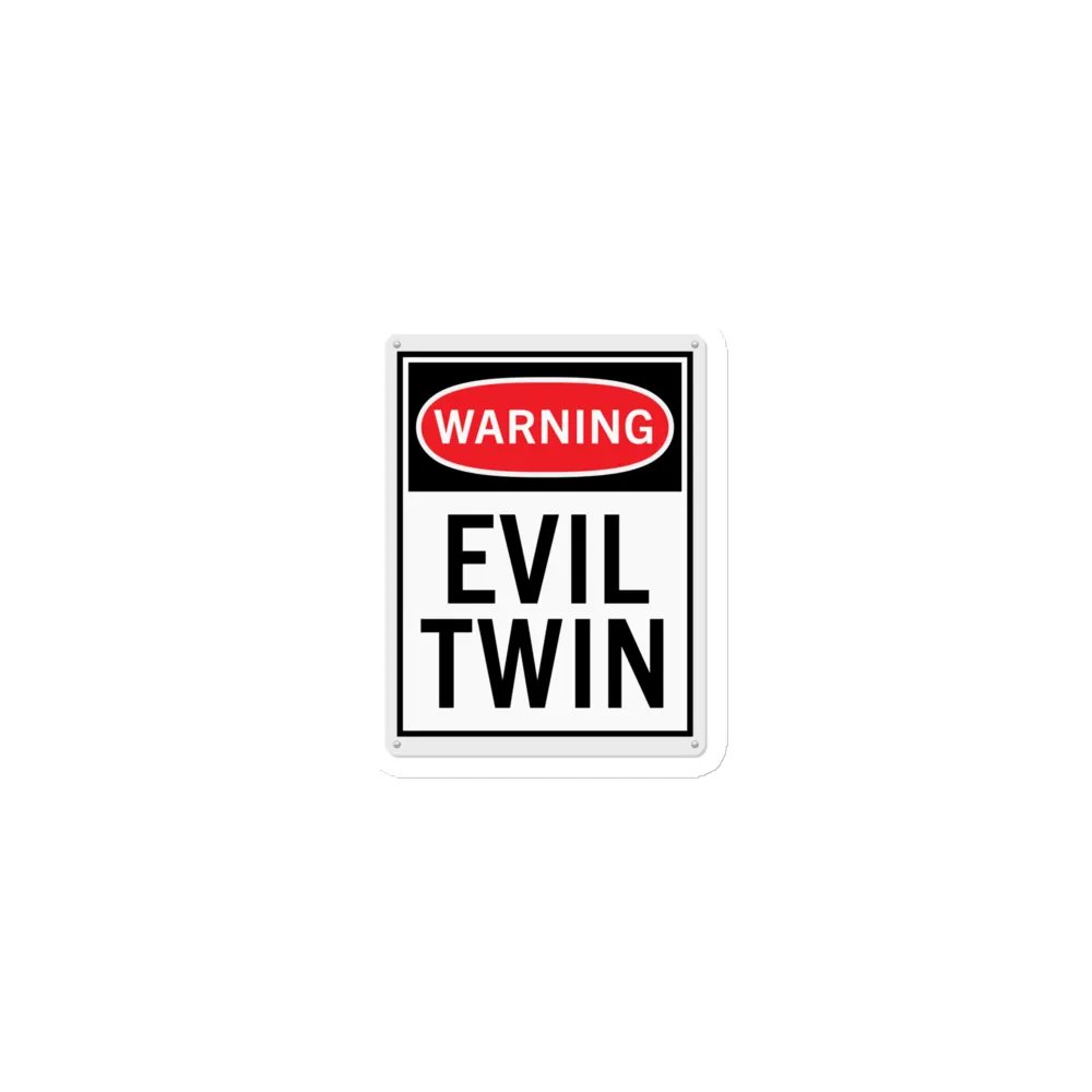 Warning: Evil Twin Die-Cut Magnets product image (1)