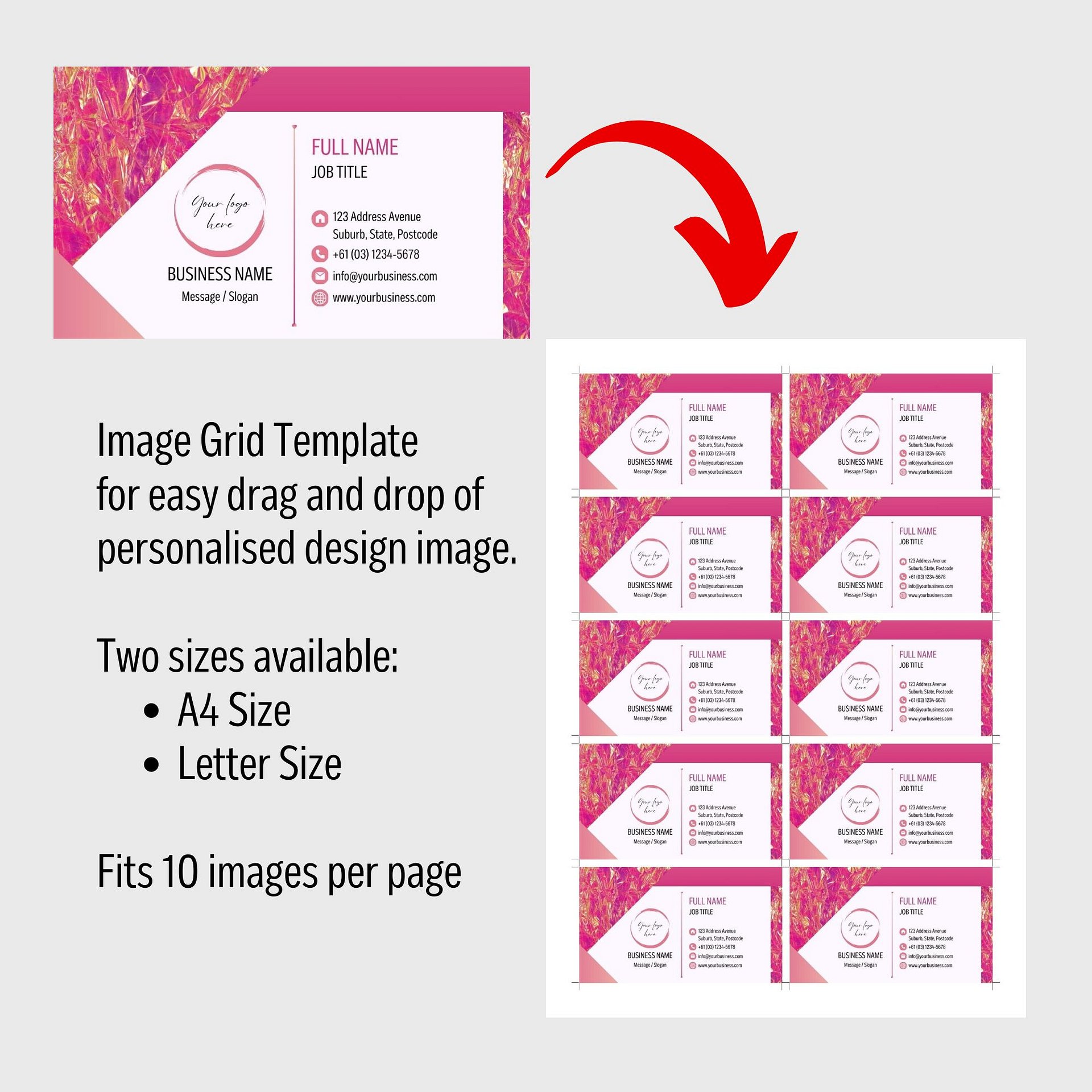 Pink Marigold - Business Card Template product image (8)