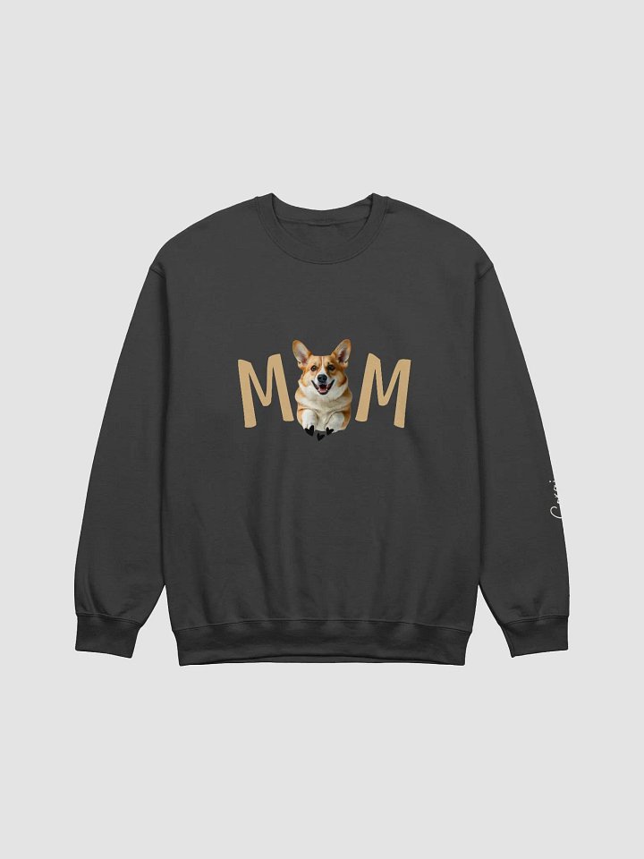 Corgi mom modern front and back design dark sweatshirt with sleeve print product image (2)