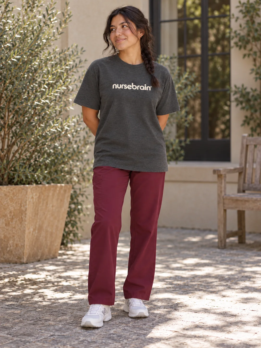 NurseBrain® Circular Tee, Dark Grey Heather product image (2)