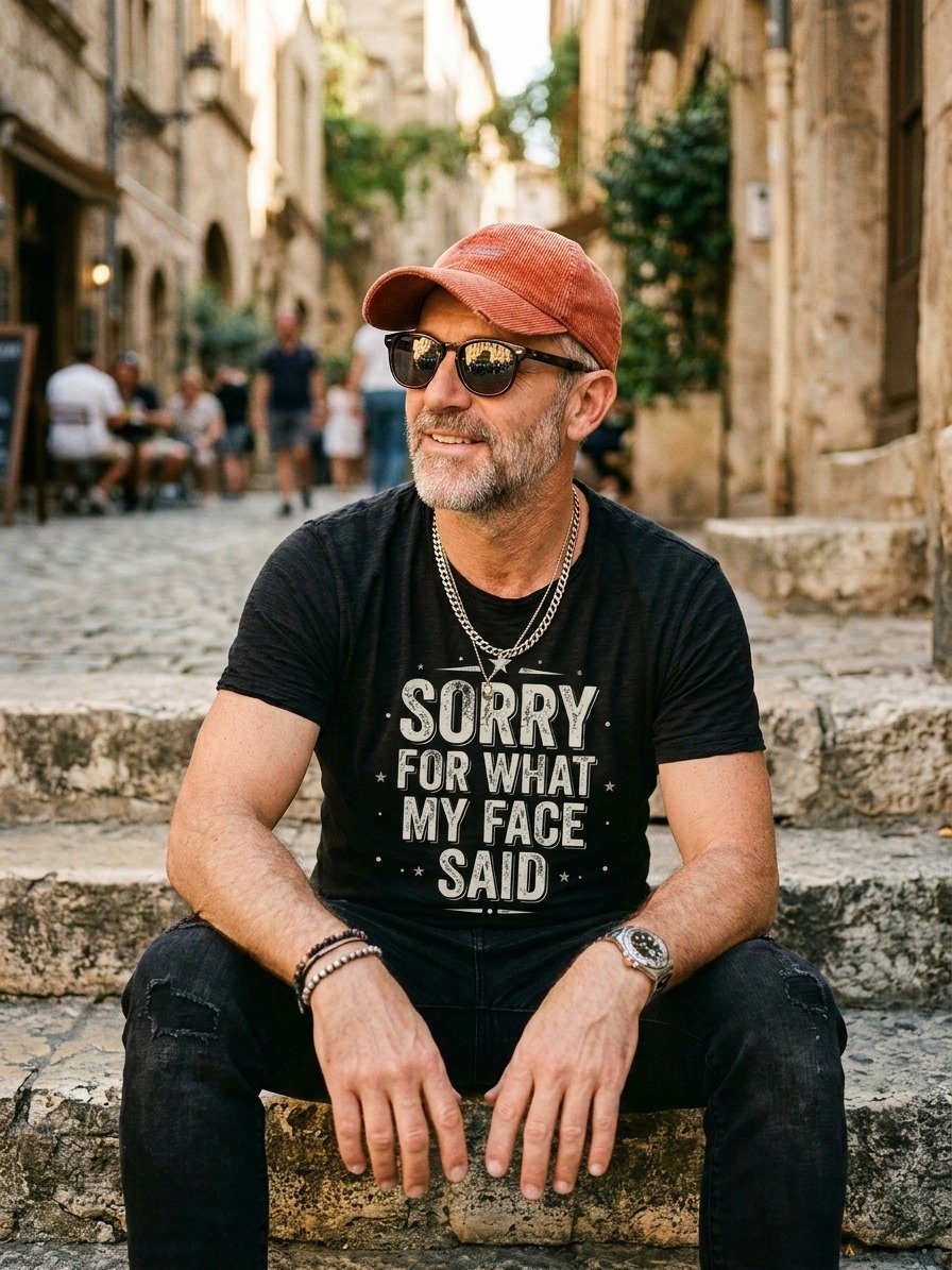 Sorry For What My Face Said – Vintage Streetwear T-Shirt product image (1)
