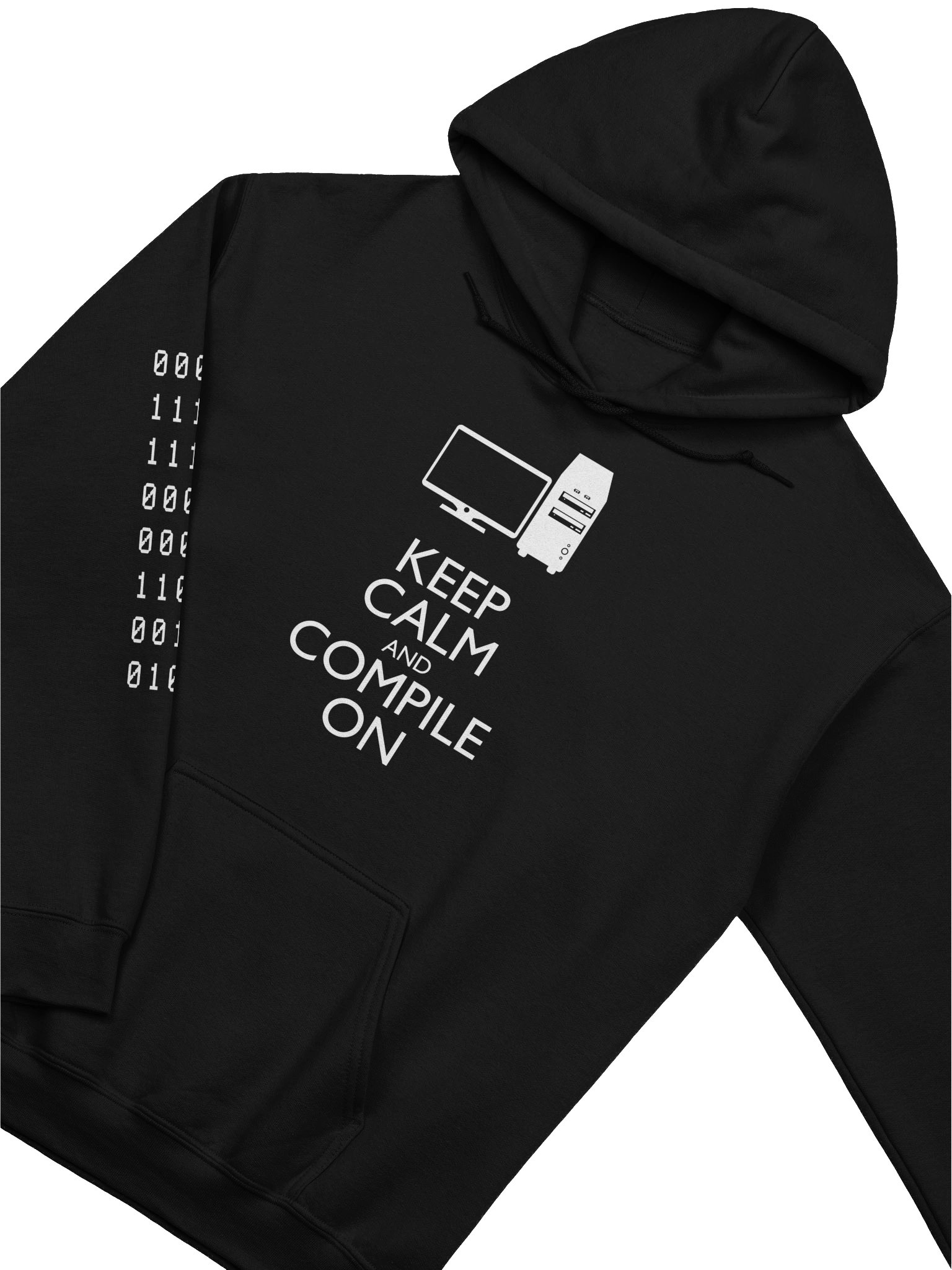 Keep Calm and Compile On Funny Coding Hoodie product image (5)