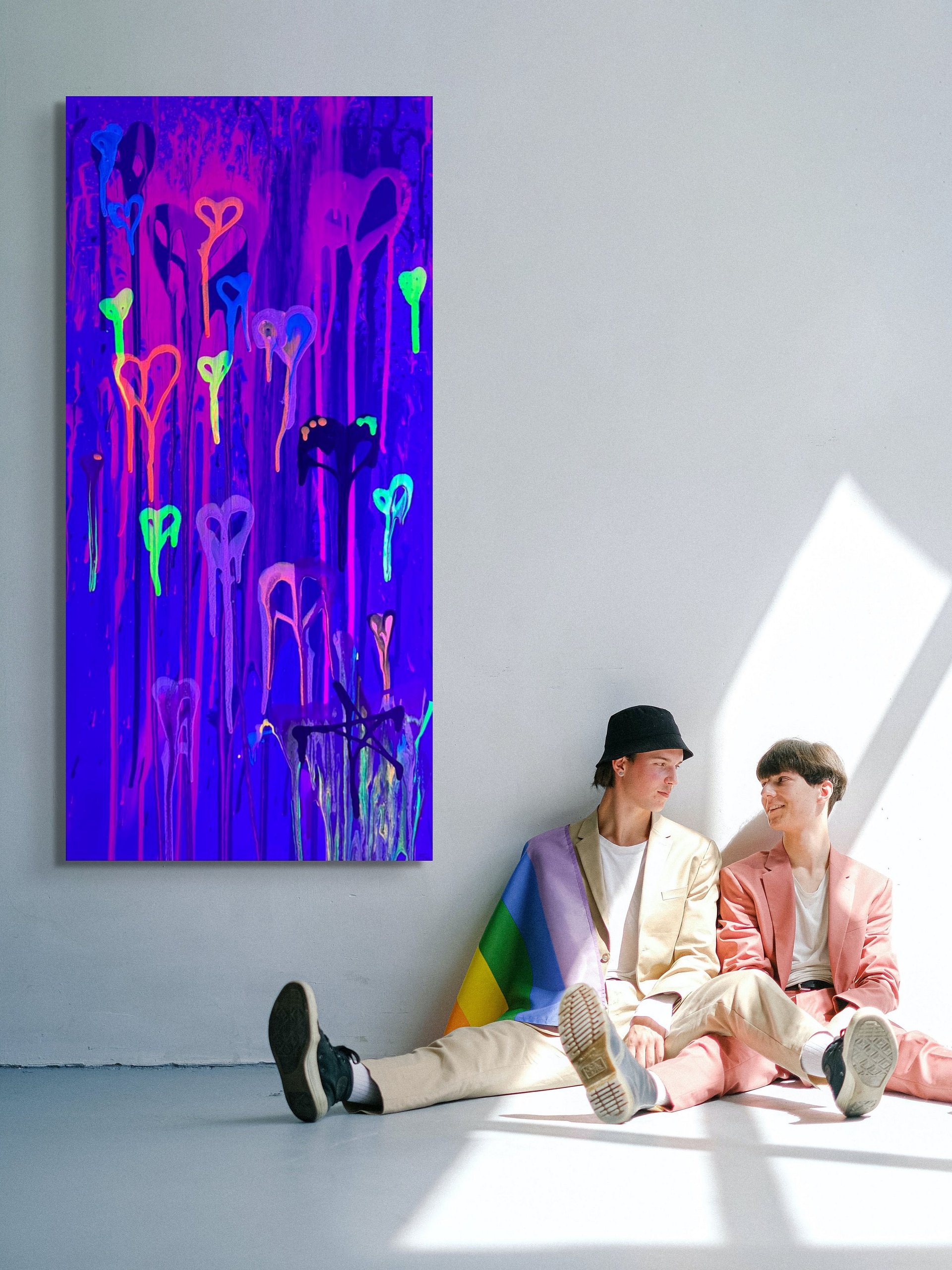 Dripping Hearts Gallery Canvas UV Print product image (1)