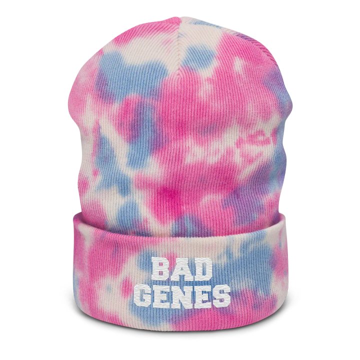 Bad Genes tie dye beanie product image (1)