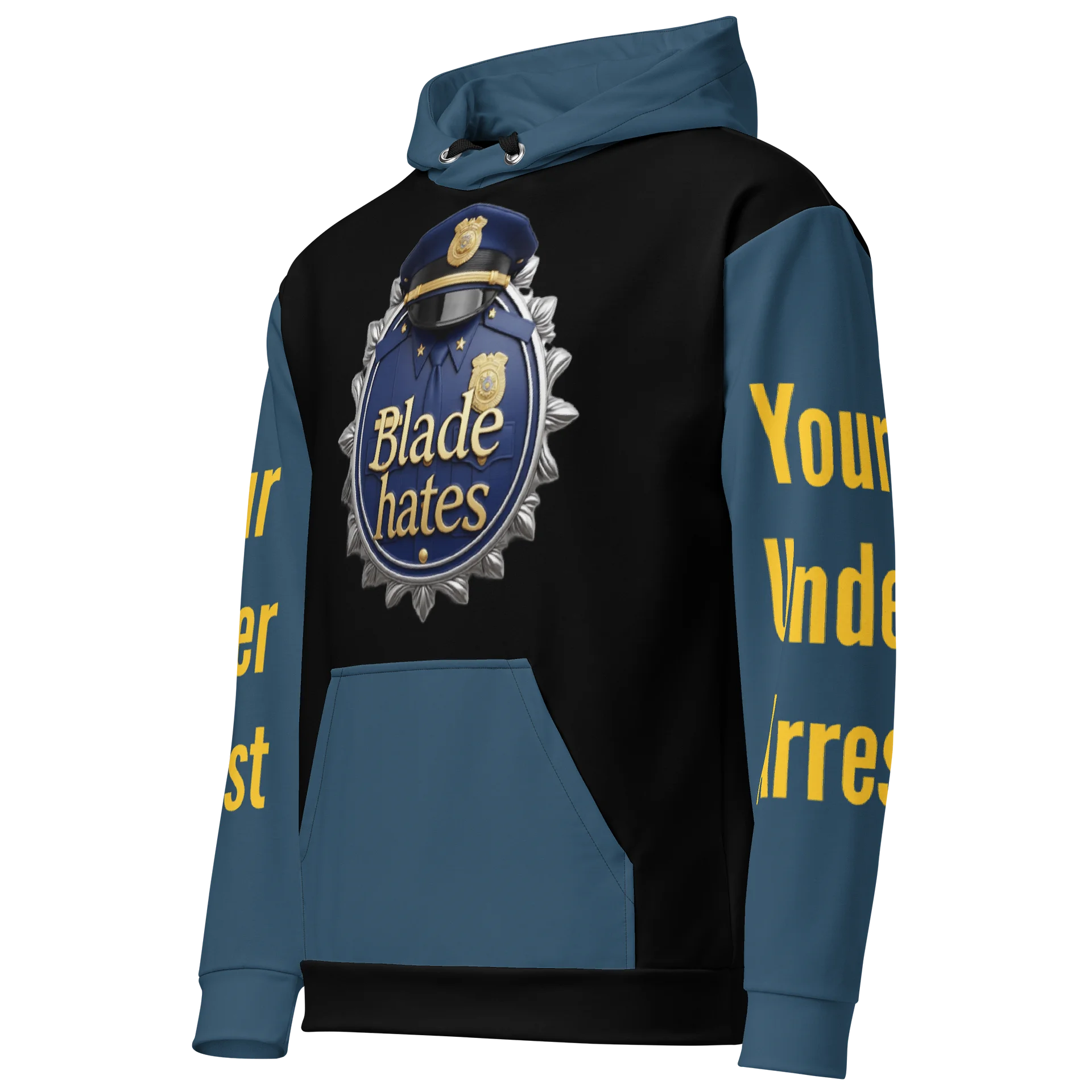 Badge of Honor for the hater All-Over Print Hoodie product image (3)