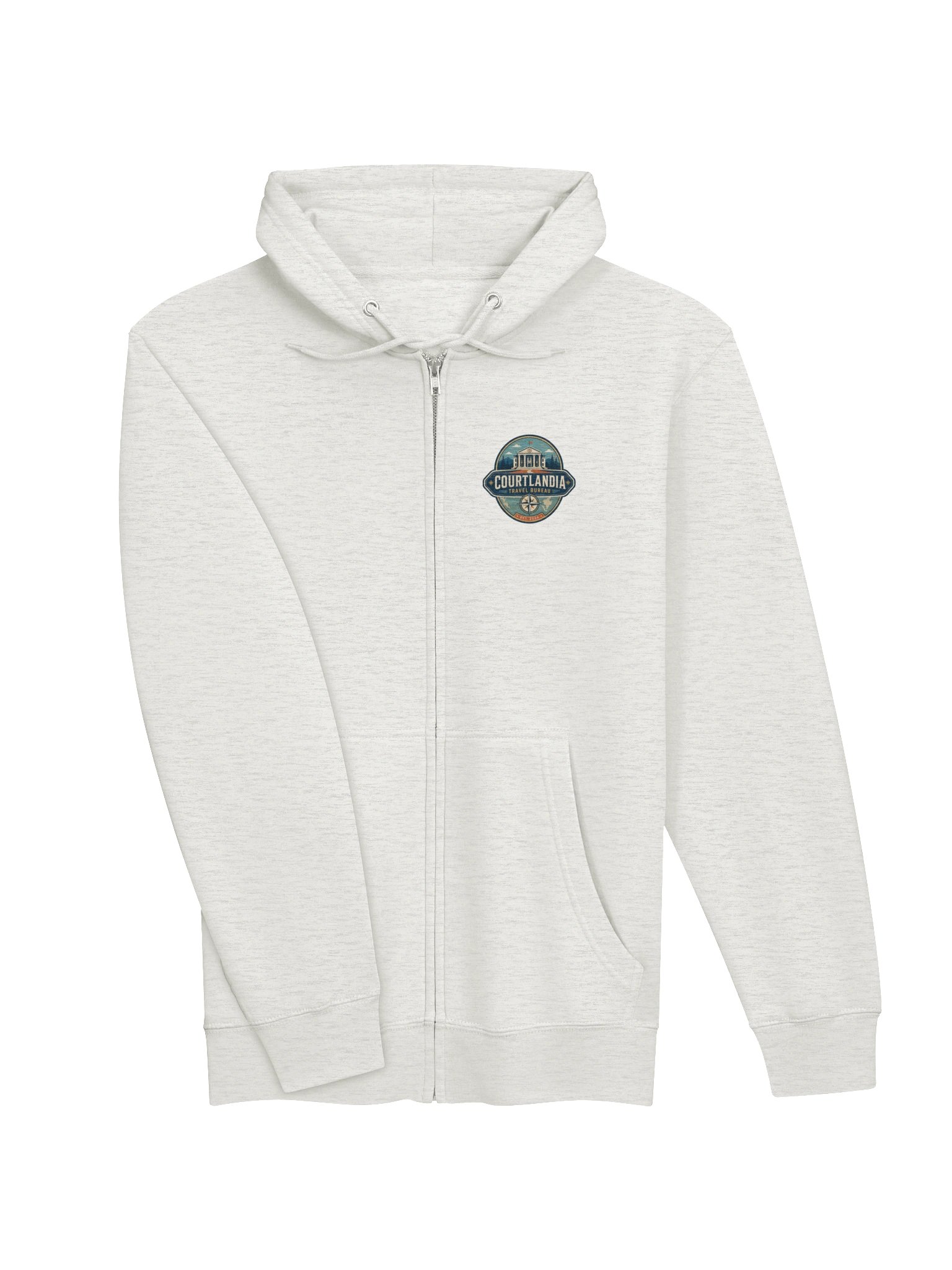 Courtlandia Travel Bureau Vintage Tourist Map Zipper Hoodie product image (10)